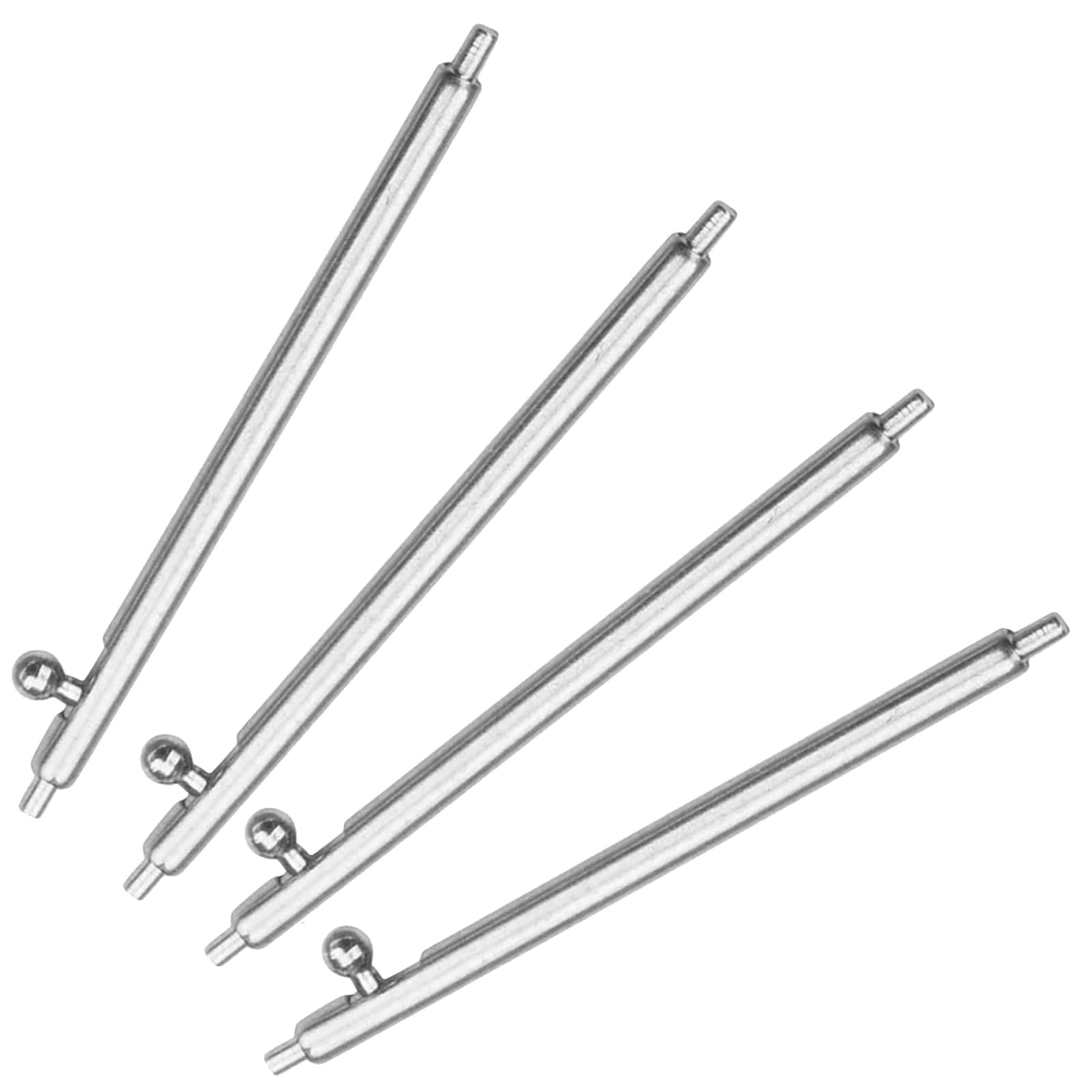 【送料無料】[CeiBand] 4本 時計ベルト ステンレススチール バネ棒 18mm 20mm 22mm サイズあり スライド式バネ棒 直径(Φ) 1.8mm クイックリリーススプリングバー/プッシュボタン付 時計ラグリンクピン サイズ：18mm