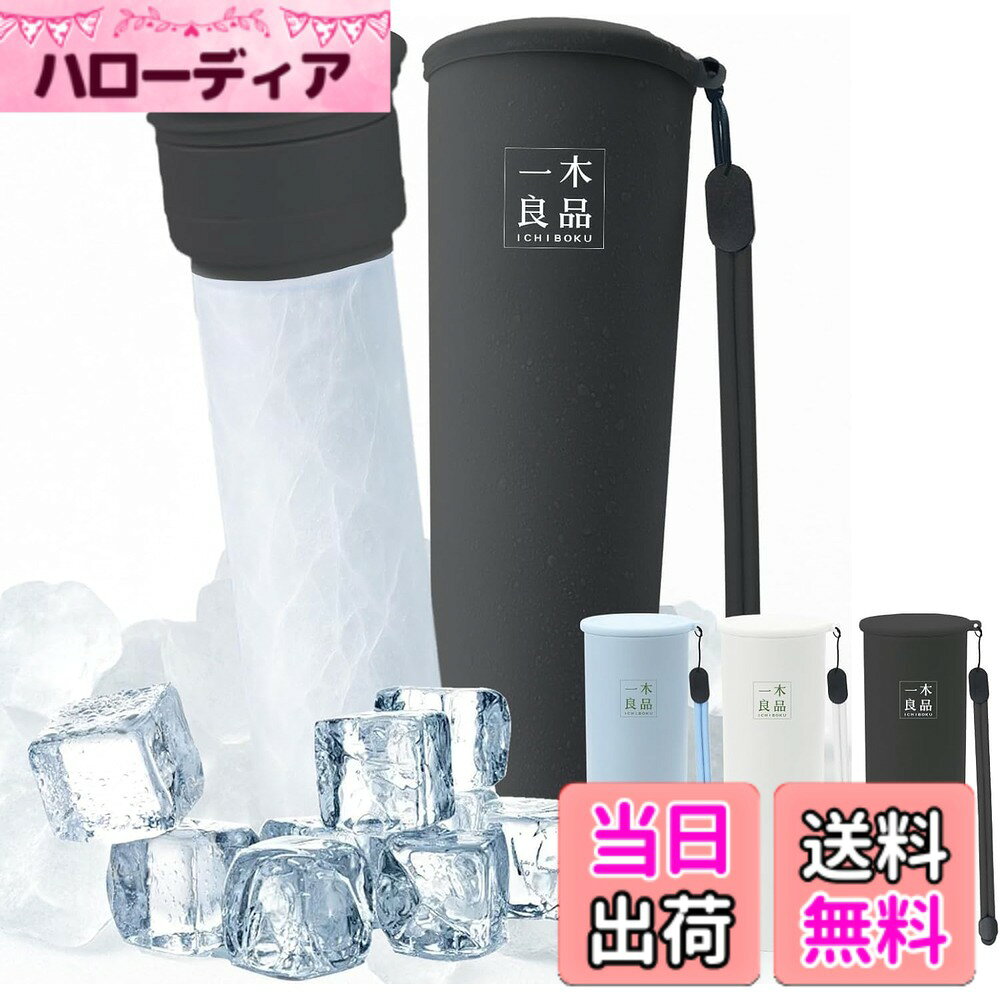 【送料無料】氷のう アイスパック 氷嚢 保冷 携帯氷嚢 冷たさ キープホルダー付き ミニアイスパック 魔法瓶構造で20時間冷感持続 アイスパッグ ポケット型で持ち運びに便利 アイシング 熱中症対策 グッズ 通学 通勤 スポーツ ゴルフ お釣り 氷のう 保冷剤 色：ブラック