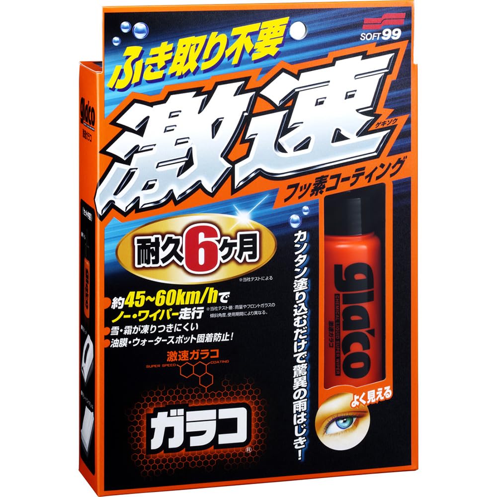 【送料無料】ソフト99(SOFT99) glaco(ガラコ) 色：1)ふき取り不要 激速ガラコ