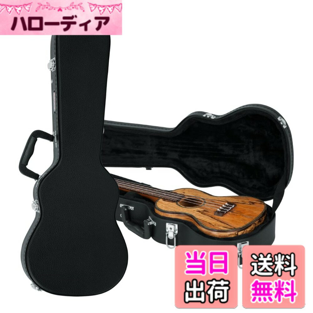 商品情報商品の説明商品紹介 GWE SERIESはGATORケースの中でもベストセラーであり、ギグバッグだけでは不十分なプレイヤーに最適です。 各ケースは耐久性のある合板製でTolexラミネート加工の外観が特徴です。 厚めのクッション材で楽器をしっかりと保護し、ピックや弦を収納出来るポケットを装備しています。 こちらの商品は日本国内代理店商品となります。 並行輸入品に関しては、代理店を受けることが出来ませんのでお気を付け下さい。 ご注意（免責）＞必ずお読みください 参考価格として表示しているのは商品発売時点でのメーカーの想定した価格です。主な仕様 テナーサイズのウクレレに対応した、シェイプ型のハードケース。耐久性の高い合板を丈夫な“Tolex PVC”で包むことで耐水性にも優れており、ギターを安全に収納することができます。複数のラッチで上蓋を固定するGWE Seriesでは、その内の1つにキーで二重ロックを掛けられるロッキングラッチを採用し、不慮の事故を未然に防ぎます。ストラップやカポタスト、交換用の弦など、用途に合わせてアクセサリーを収納することが出来ます。【内寸】全長: 70.1cm / ボディ長: 37.1cm / ボディ上部幅: 17.5cm / くびれ部幅: 16cm / ボディ下部幅: 22.6cm / 深さ: 9.9cm / 重量: 1.8kg