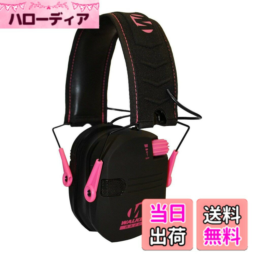乐天商城 - 【送料無料】Walker's ハンティングイヤーマフ。Walker's Earmuffsユニ・アダルト 色：スリムエレクトロニック - ブラック、ピンクのアクセント。、サイズ：Free Size