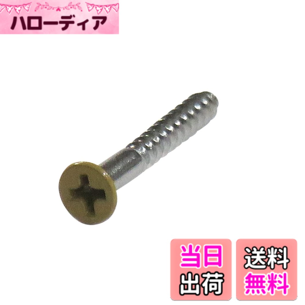 【送料無料】ダイドーハント(DAIDOHANT) ネジカラー 頭部色付き DIY カラーねじ ステンレス [木材用] 木ねじ 皿頭 色：ベージュ、サイズ：(頭径D)7.0mm x (呼び径d)3.5mm x (長さL)32mm
