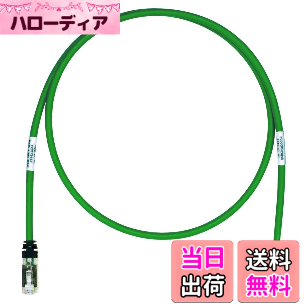 パンドウイット シールド LANケーブル CAT6A プロ仕様 各色 STP6X 色：緑、サイズ：2m