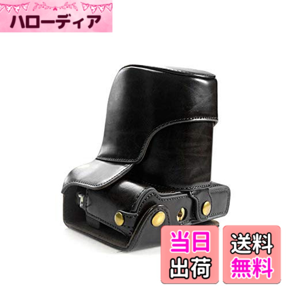 【送料無料】kinokoo 富士 ミラーレス一眼カメラ XT20 XT10 XT30対応 カメラケース バッテリー交換でき ショルダーストラップ 標識クロス付き 色：ブラック