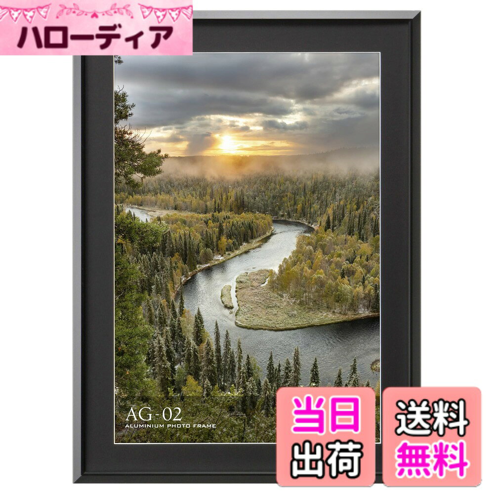 商品情報商品の説明展示会等に最適なシンプルでシャープな印象のアルミ額縁 直線的でシャープな印象のアルミ製額縁です。シンプルでモダンなイメージは展示会をはじめフォーマルな用途に最適です。 Vカットの中抜き加工より、額に奥行き感を与え、作品をより引き立たせます。(Vカットとは、中抜きの断面を斜めに断裁する加工方法です。) 前面板は、2L、6切、ワイド6切、4切、ワイド4切、A4サイズはガラス板を使用、 半切、全紙、A3、A3ノビサイズにはアクリル板を使用しています。 2L、6切、A4サイズは背面にスタンド付き。吊りヒモは全サイズに付属しています。主な仕様 展示会等に最適なシンプルでシャープな印象のアルミ額縁額縁外寸法 : W423xH577mmbrマット外寸法 : W399xH553mmbrマット中抜寸法 : W309xH463mmbr重量 : 約1180gbrフレーム材質 : アルミ製前面板 : アクリル吊りヒモ付属