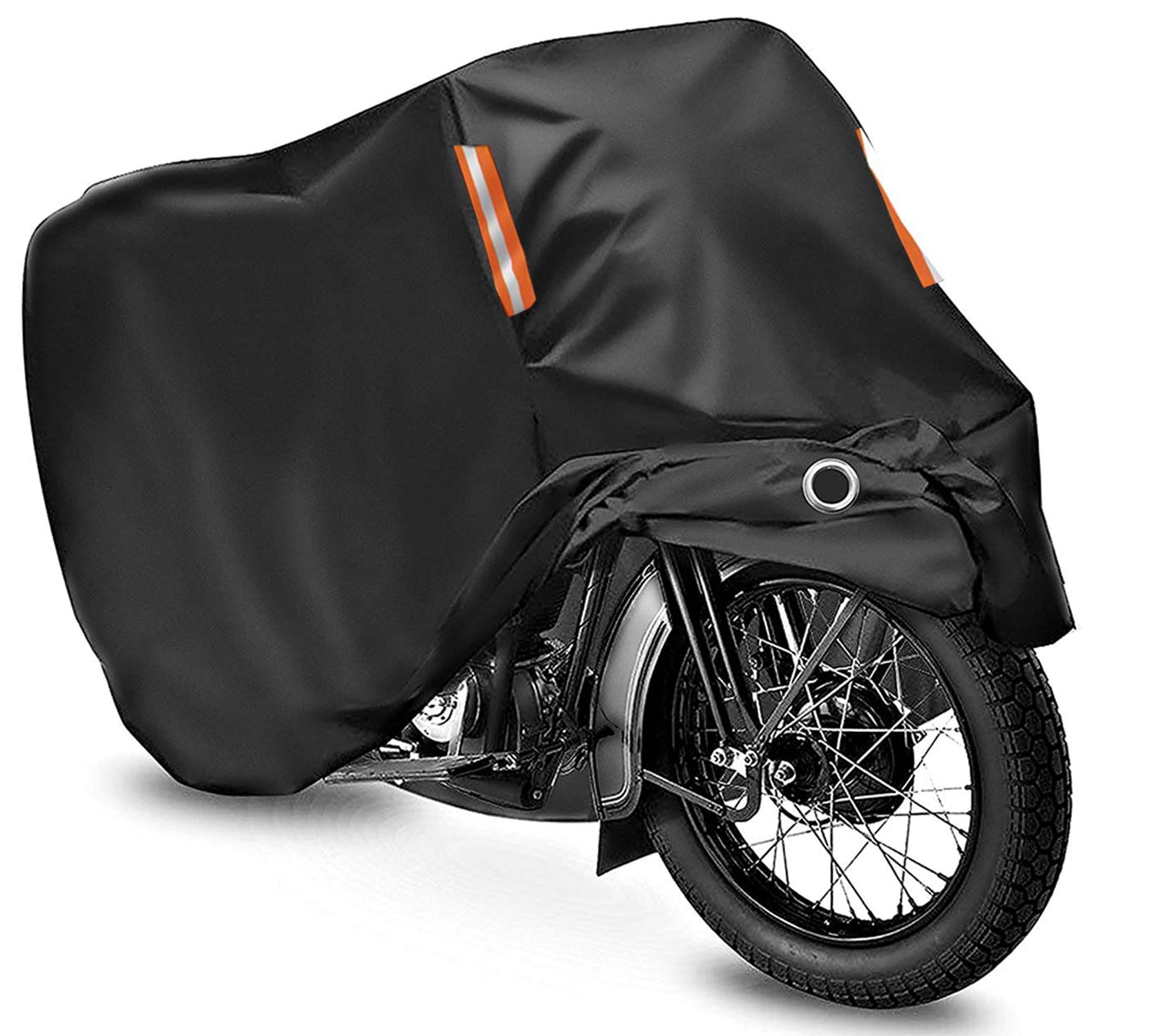 【送料無料】バイクカバー バイク車体カバー バイク 原付 防水 耐熱 超撥水 丈夫 色：ブラック、サイズ：6L-265*105*125cm