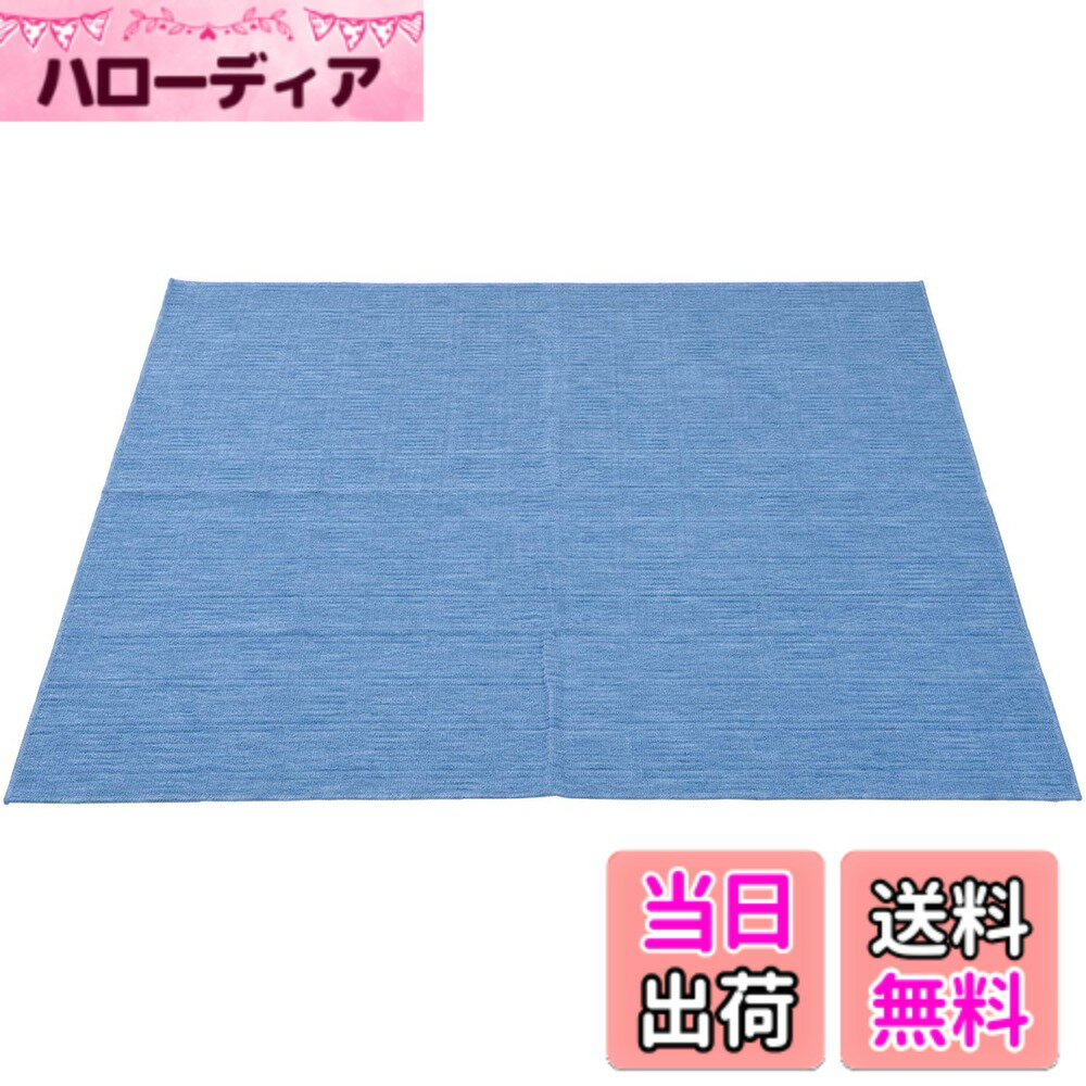 【送料無料】NBL 薄手カーペット ブルー 江戸間 4.5畳 261x261cm 113400048 ...