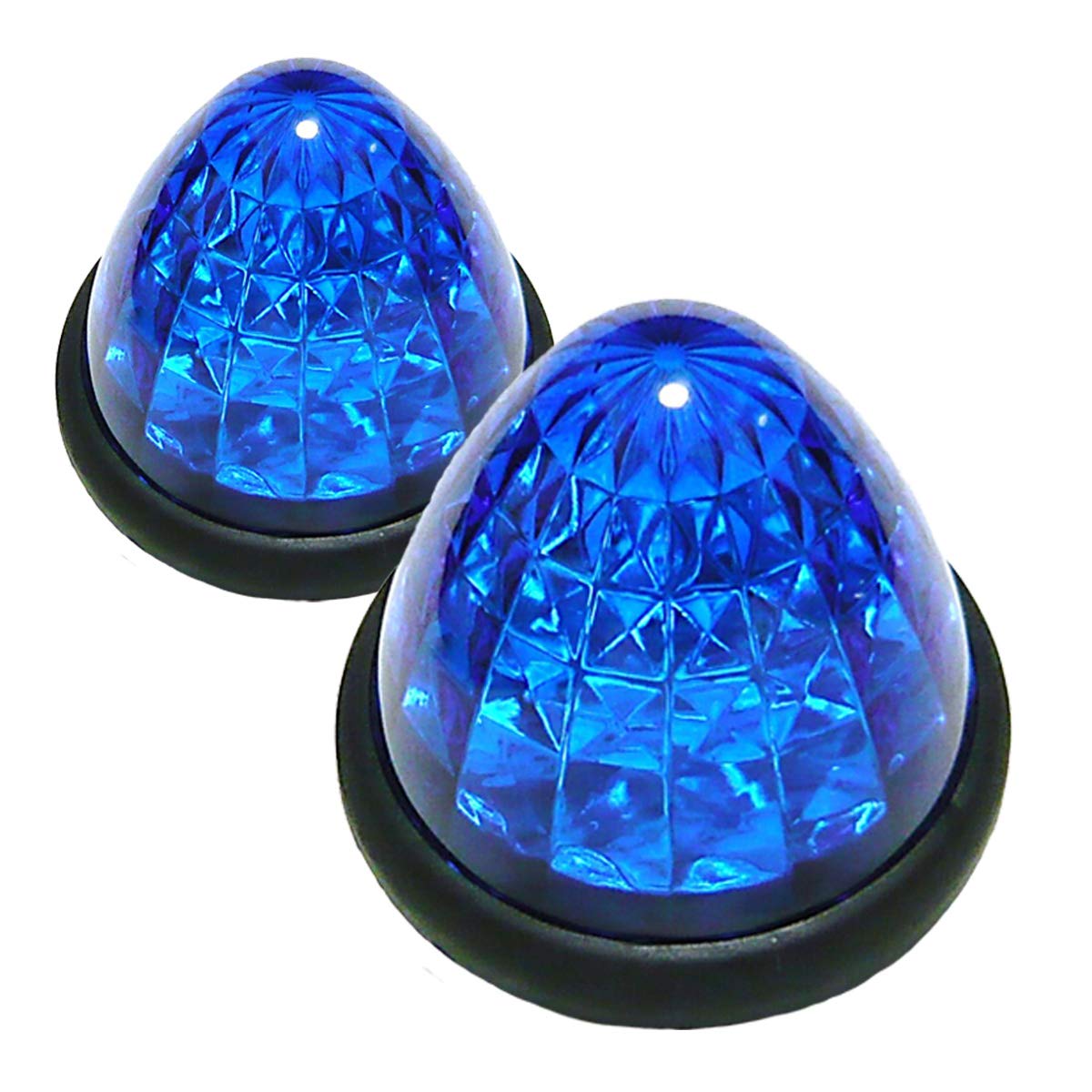 【送料無料】Customize（カスタマイズ） トラック用 マーカーランプ LED サイド マーカー 16LED 24V 用 汎用 2個 セット ブルー/イエロー/レッド/ホワイト/グリーン/ピンク 各色あり 色：ブルーレンズ
