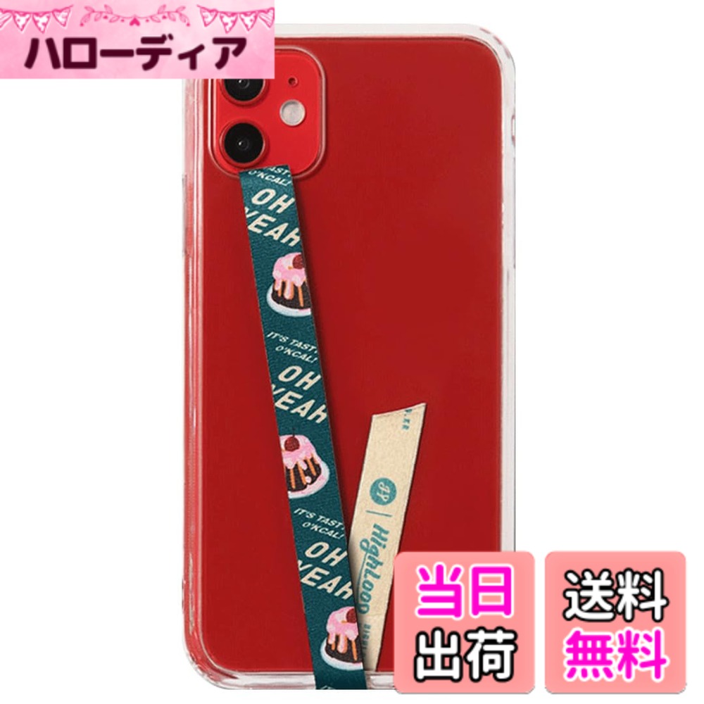 スマホケース ハンドストラップ フィンガーストラップ 落下防止 ワイヤレス充電対応 phonestrap (original) 色：52.オーイェァーカップケーキ、サイズ：該当なし