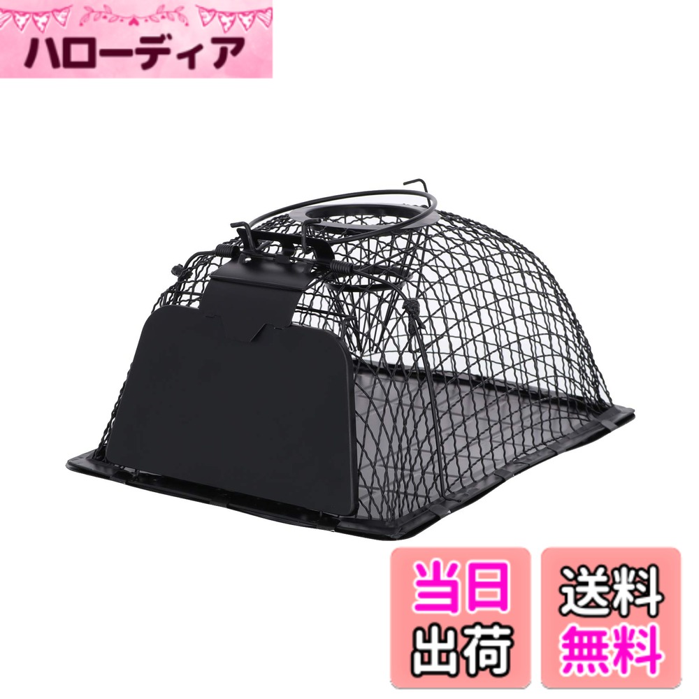 乐天商城 - 【送料無料】高儀(Takagi) ねずみ捕獲カゴ 角型 &ブラックネズミ捕りドーム型 色：黒、サイズ：大