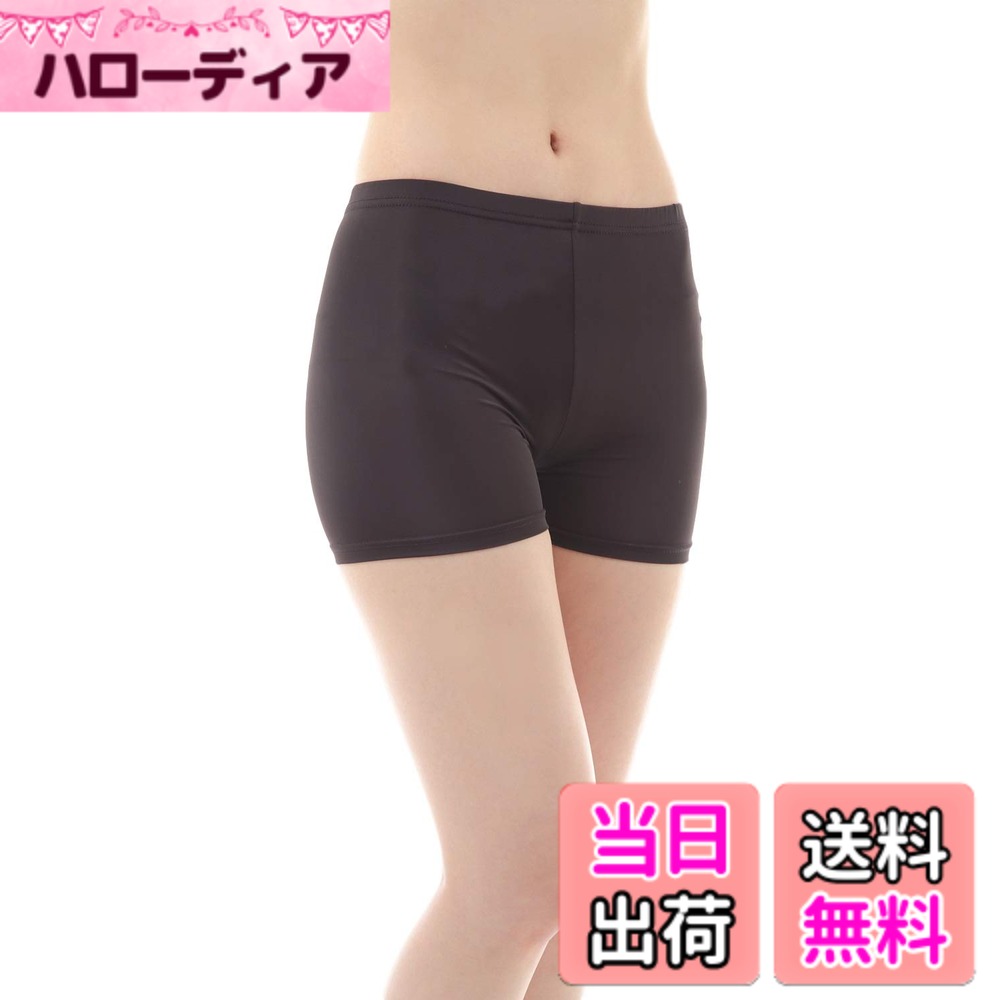 【送料無料】[onion cross] サラサラ レギンス UVカット 接触冷感 吸水速乾 スパッツ レディース 色：ブラック マイクロミニ、サイズ：M-L