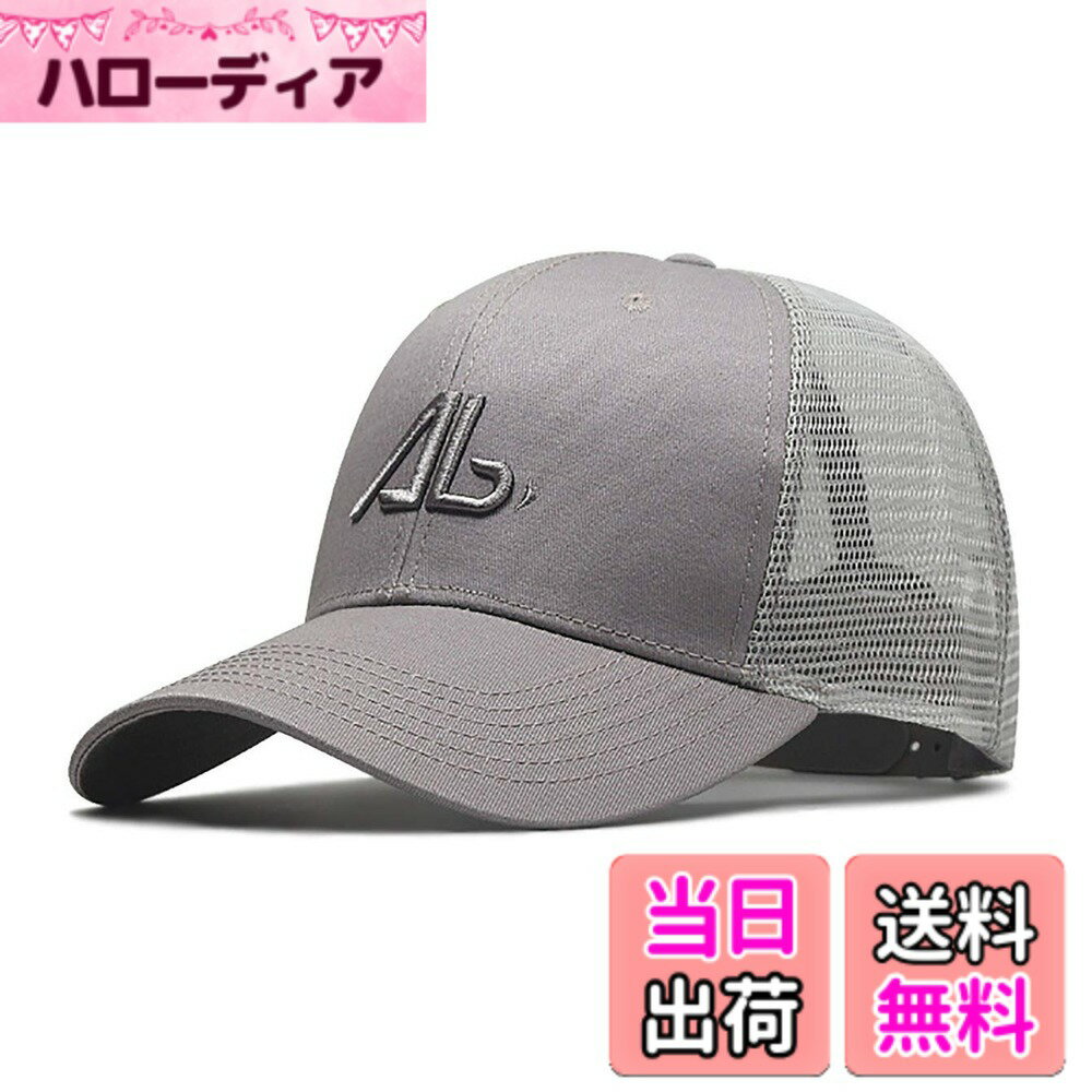 乐天商城 - 【送料無料】[Lovechic] キャップ メンズ 帽子 メッシュ 大きいサイズ 深く被れる にゅーえらー 無地 二種類のサイズ 春 夏 秋 56-65cm 調節可能 色：ダークグレー-A、サイズ：60.0-65.0 cm