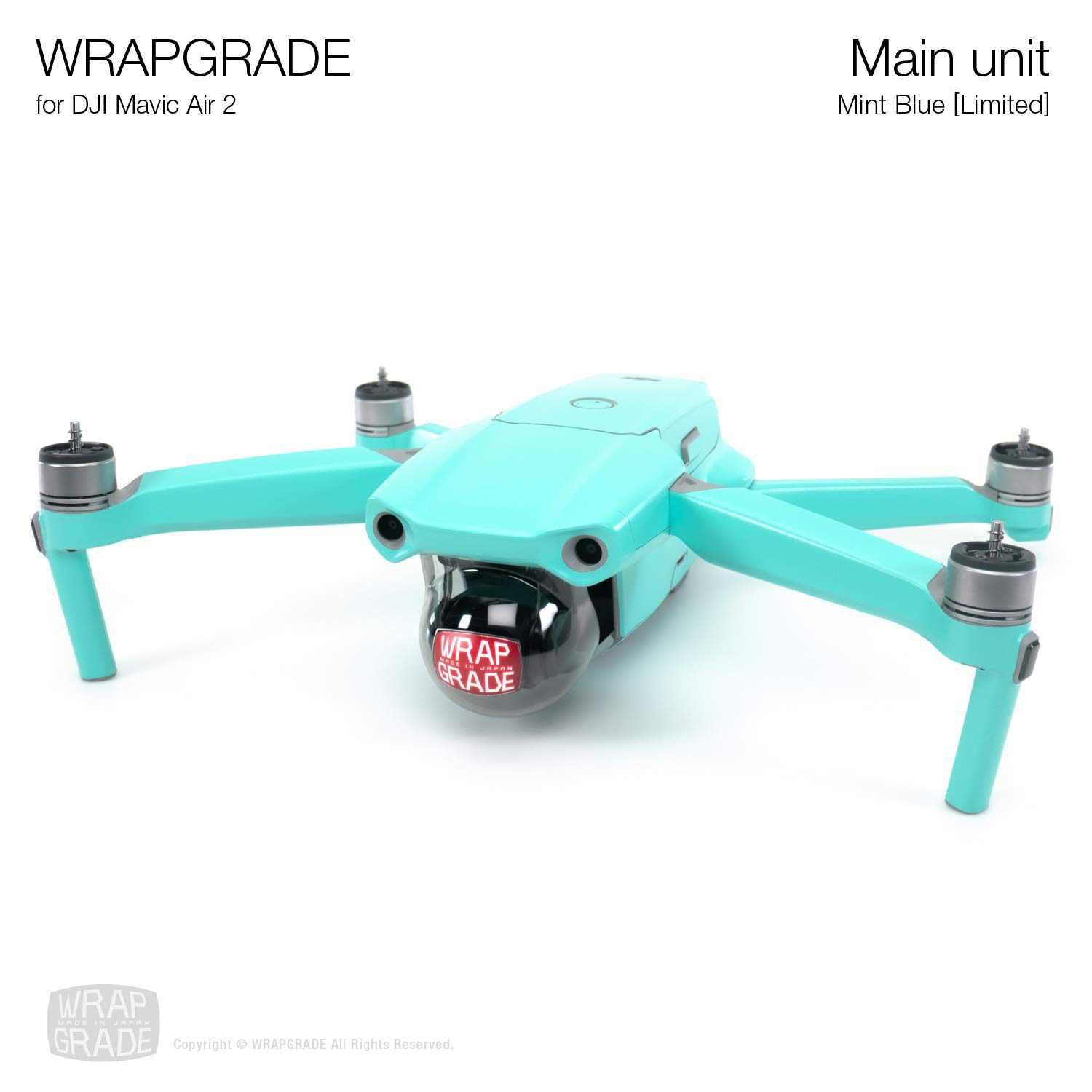 【送料無料】WRAPGRADE for Mavic Air 2 スキンシール 色：ミントブルー