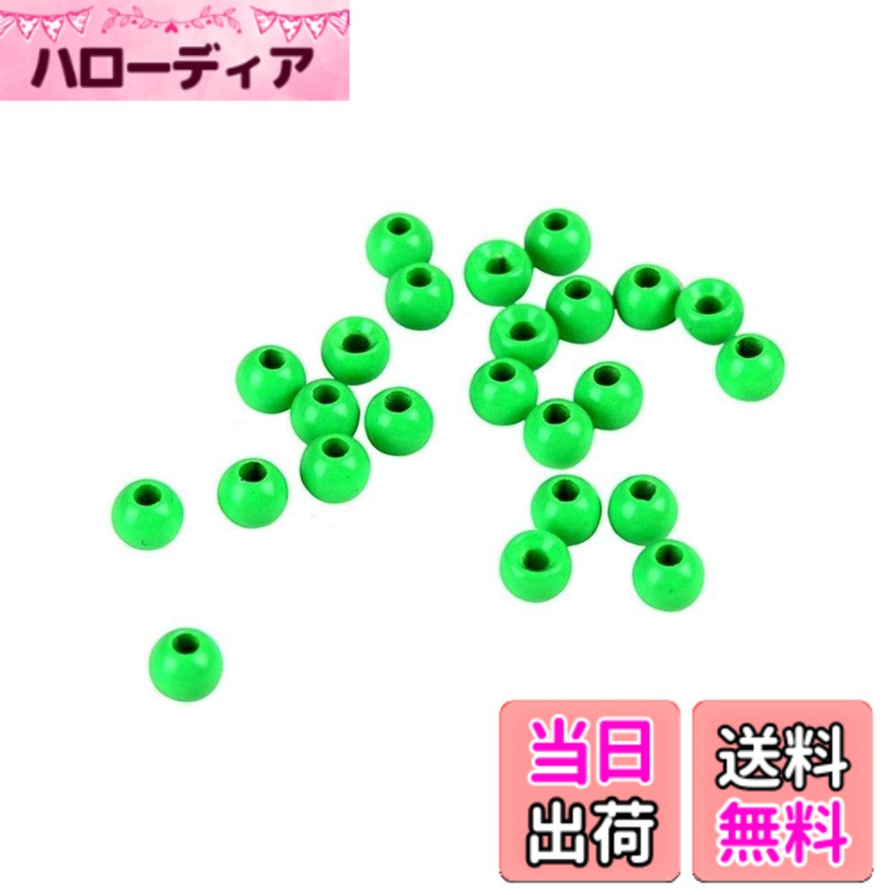[무료우송] M MAXIMUMCATCH Maxcatch 플라이 타이잉용 텅스텐 비즈 원형 100개들이 님프 헤드볼 플라이 타이잉 툴 색:플루오그린, 사이즈:5/32 ''(3.8 mm)