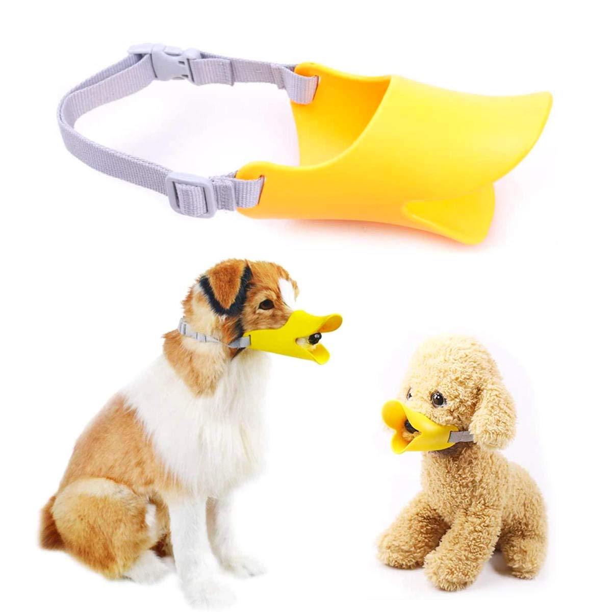 【送料無料】犬用 口輪 色：イエロー S、サイズ：イエロー S
