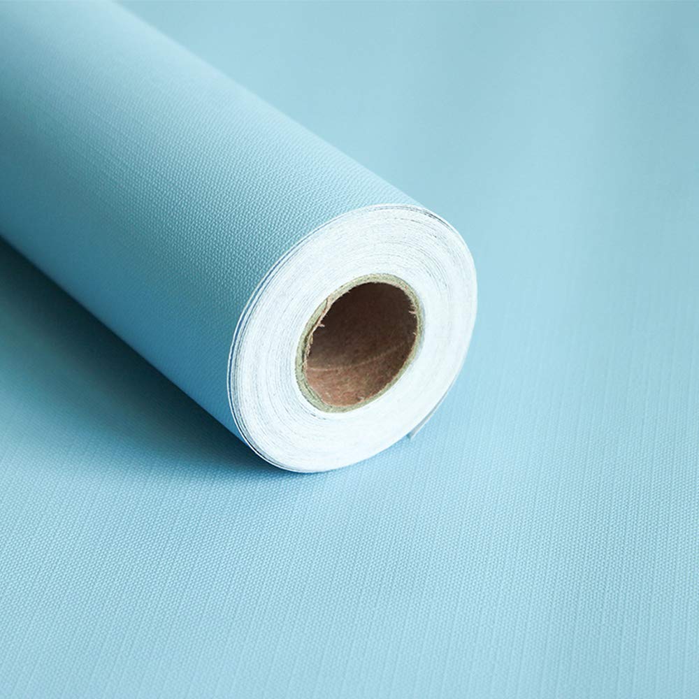 樂天商城 - 【送料無料】Homya 無地 壁紙シール 防水 リメイクシート 幅45cm全長9.7m のり付き つや消し DIY 剥がせる壁紙 マカロン カッティングシート 色：スカイブルー、サイズ：幅9.7 cm x 長さ0.5 m