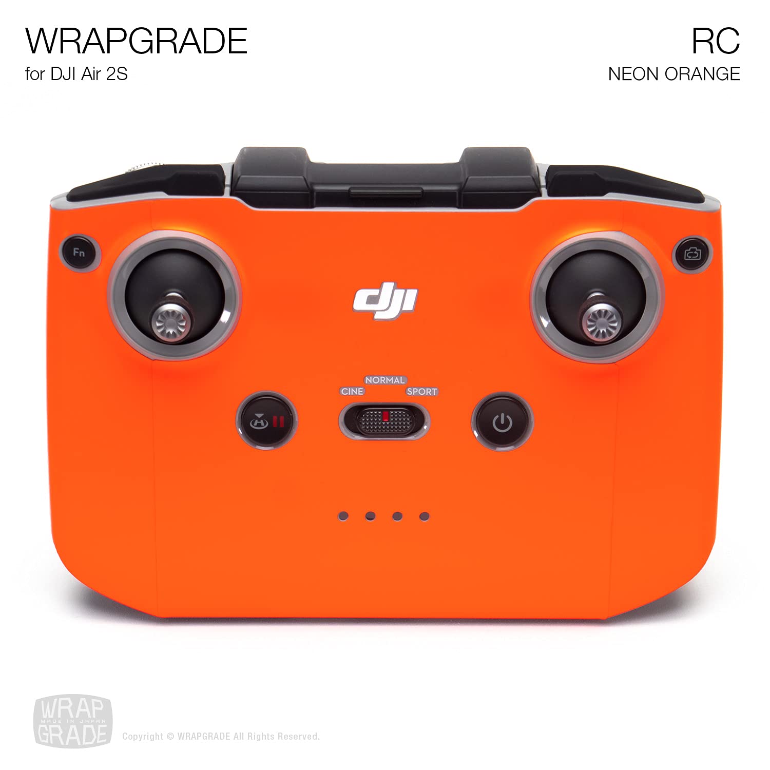 【送料無料】WRAPGRADE for DJI Air 2S 送信機用 スキンシール 色：ネオンオレンジ