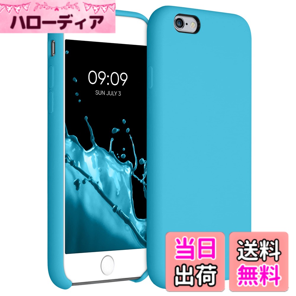 乐天商城 - 【送料無料】kwmobile スマホケース Apple iPhone 6 / 6S対応 ケース - TPU リキッド シリコン カバー - 耐衝撃 傷防止 サラサラ Case 色：オーシャンブルー