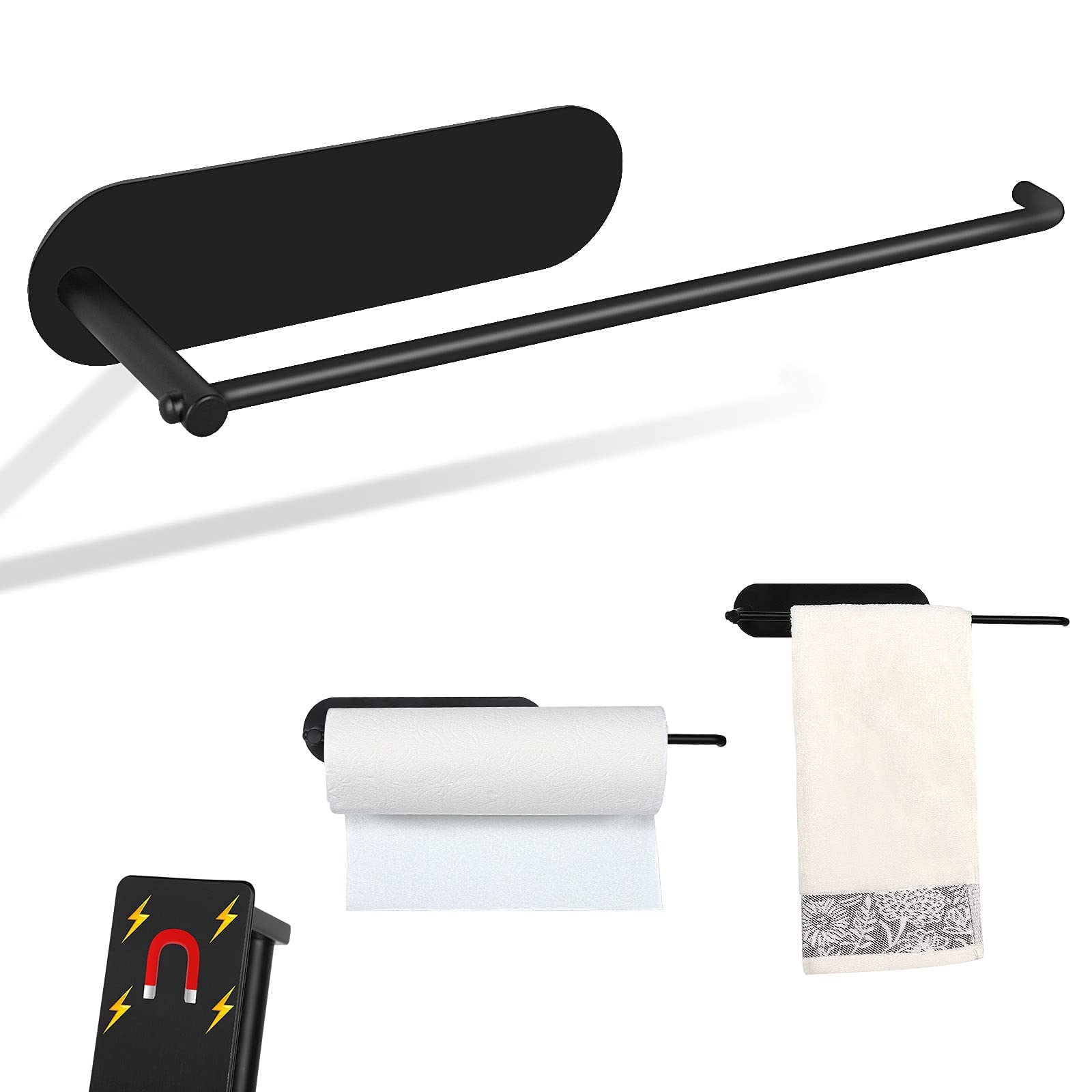 【送料無料】キッチンペーパーホルダー 色：ブラック、サイズ：30CM
