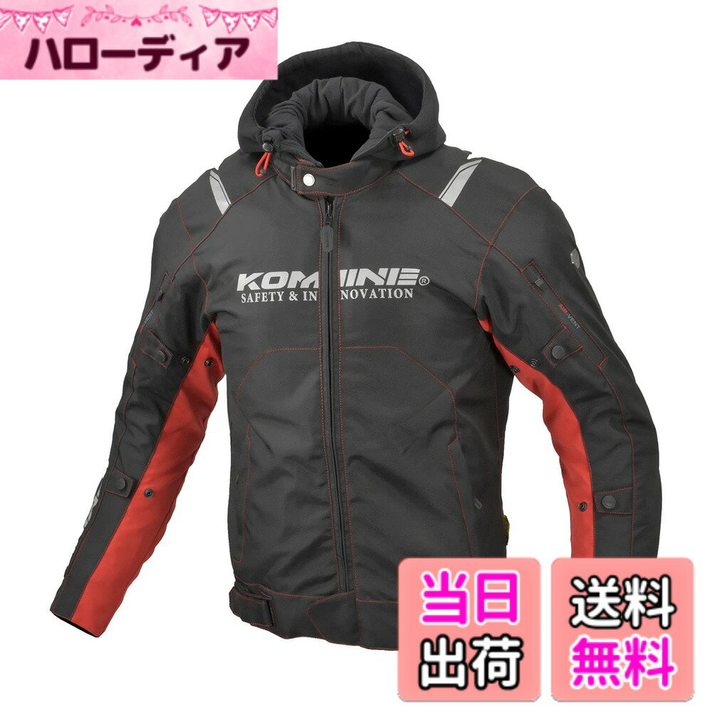 乐天商城 - 【送料無料】コミネ(KOMINE) バイク用 JK-596 JK-5961 プロテクトウインタージャケット 色：Neo Black/Red、サイズ：S