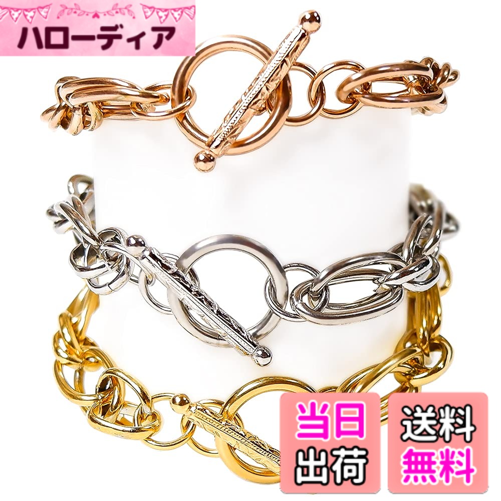 【送料無料】ハワイアンジュエリー ブレスレット チェーン レディース メンズ スクロール 波 金属アレルギー対応 サージカル ステンレス プレゼント インスタ 色：スチールシルバー、サイズ：ワンサイズ
