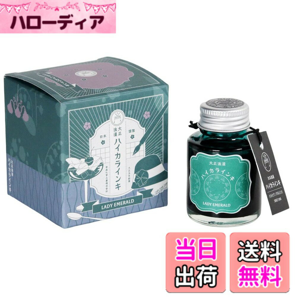 【送料無料】寺西化学 ギター 大正浪漫ハイカラインキ 色：レディエメラルド、サイズ：40 ml