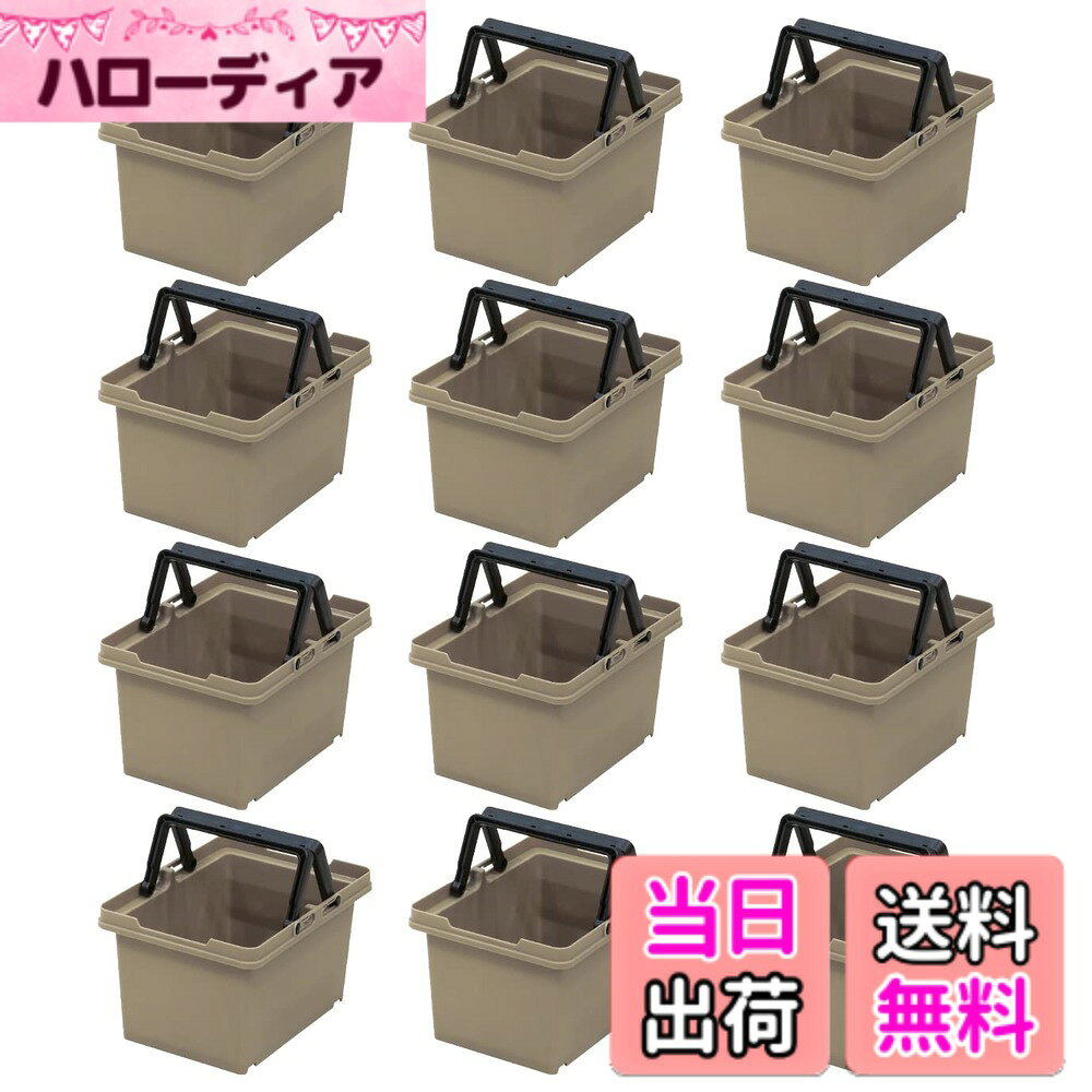 樂天商城 - 【送料無料】JEJアステージ 収納ボックス セパレートバスケット #25 サンドベージュ 日本製 アウトドア キャンプ 積み重ね SPB-N25S [幅17.8x奥行23.5x高さ14cm] 12個セット 色：サンドベージュ、サイズ：#25