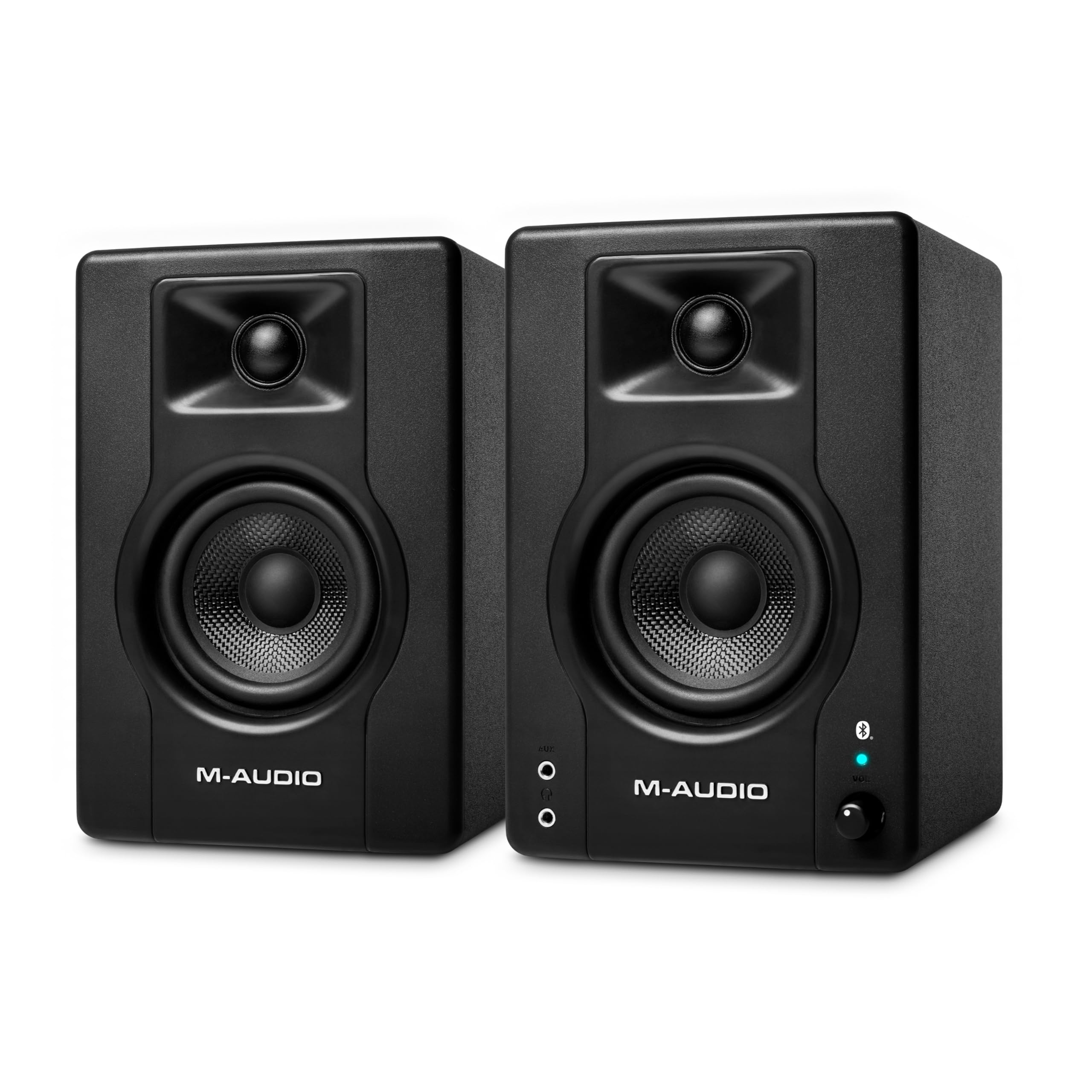 【送料無料】M-Audio モニタースピーカー ブルートゥース スピーカー bluetooth アクティブスピーカー pc スピーカー ゲーミング 音楽制作 RCA入力端子 L/Rペア 120W 3.5インチ BX3 BT 色：ブラック、サイズ：4.5インチ