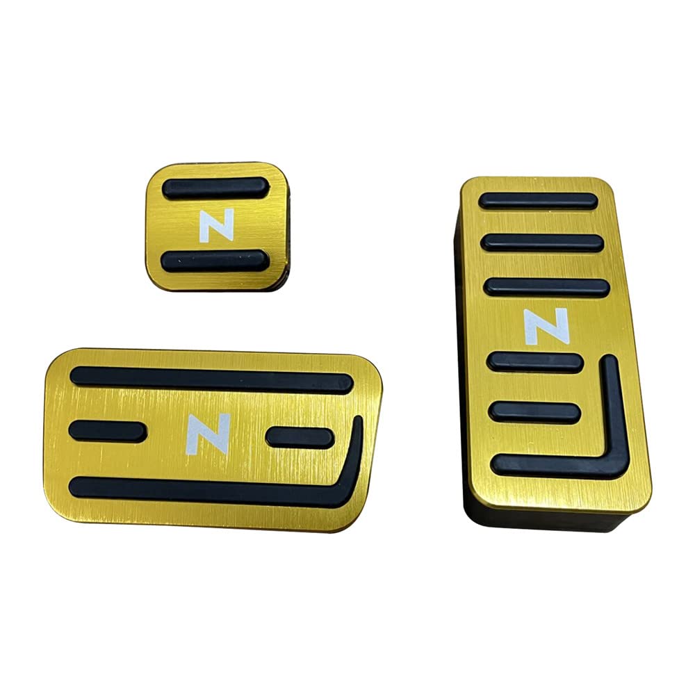 【送料無料】N-BOXペダルカバー Nacalikeey ホンダ ペダルカバー NBOXブレーキペダル Honda Nシリーズ nboxアルミ ペダル 全NBOX車種対応NBOX JF1-JF9 車用Nワン JG1/JG2スポーツペダル似合う N-ONE/N-WGN/Nbox車種 色：イエロー3、サイズ：nbox 3点セット