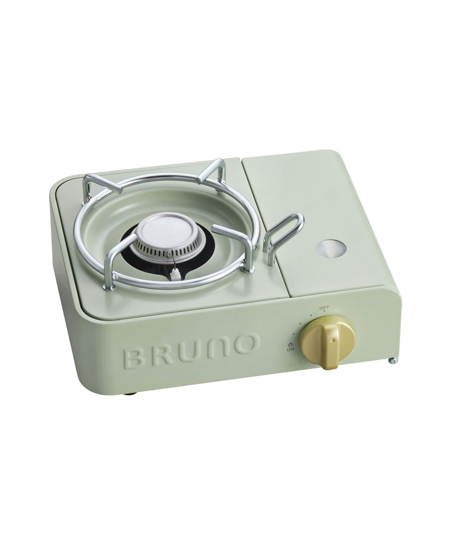 【送料無料】BRUNO ブルーノ カセットコンロ スリム キャンプ ガス 焼肉 アウトドア 千石 小型 防災 用品 震災 色：グリーン サイズ：ミニサイズ(土鍋6号まで)