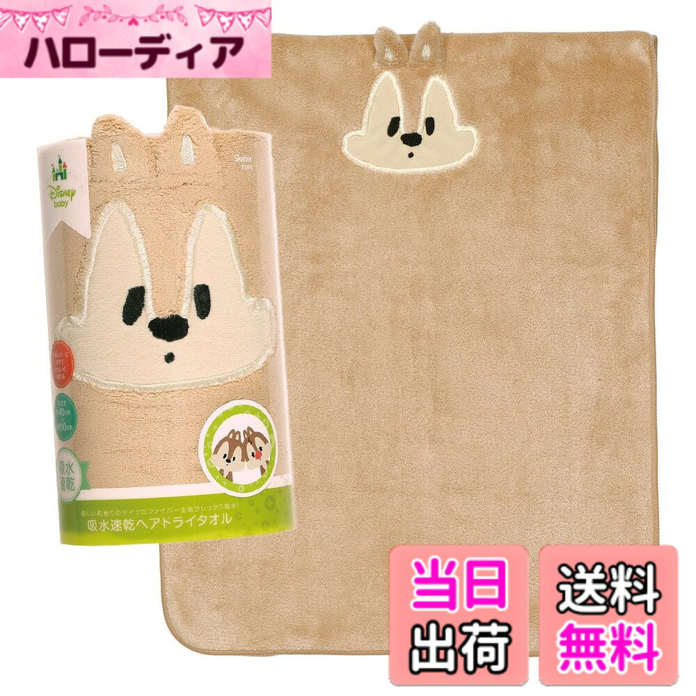 【送料無料】スケーター ディズニーキャラクター 吸水速乾 タオル 色：チップ&デー...