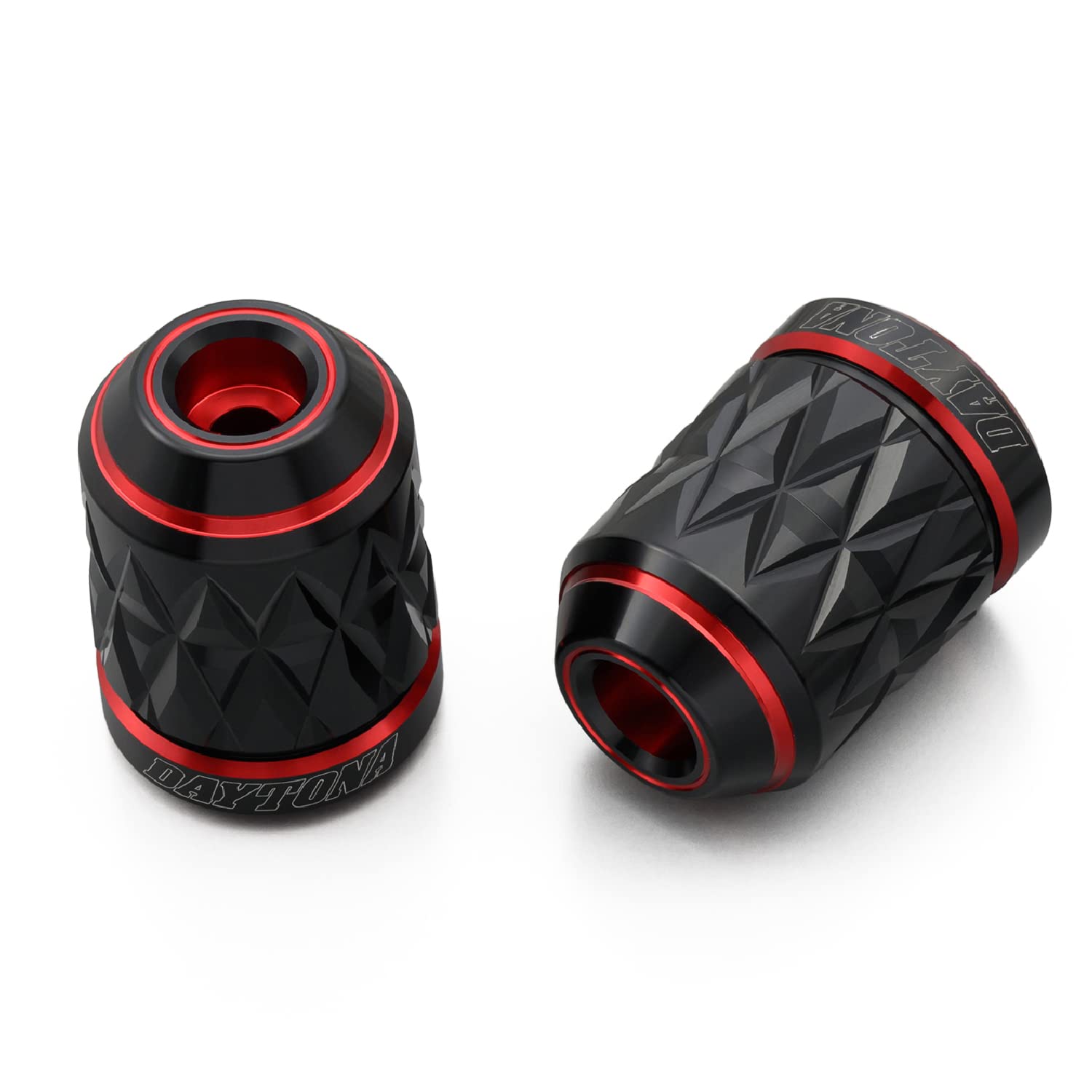 【送料無料】デイトナ(Daytona) PREMIUM ZONE(プレミアムゾーン) バイク用 バーエンド TECHNO/BRICK/KIRIKO/スクラッチ 色：レッド、サイズ：ホンダ(M6)