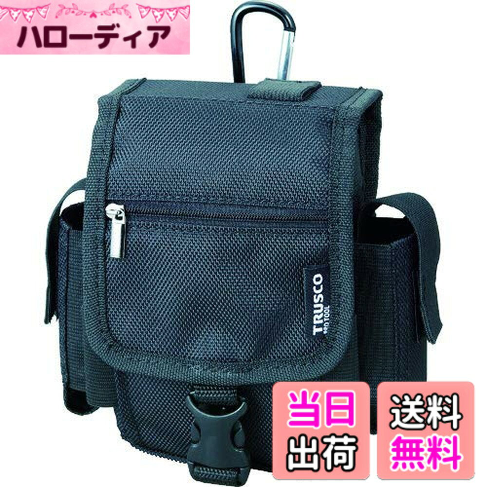 商品情報商品の説明●ベルトを外さなくても脱着可能なボタンホックタイプです。●超はっ水加工です。●カラビナ付（アルミ製）です。●現場で使用する小物や工具類の収納に最適です。●ポリエステル主な仕様 高さ(mm):170br幅(mm):150br奥行(mm):60br色:ブラック質量(g):178