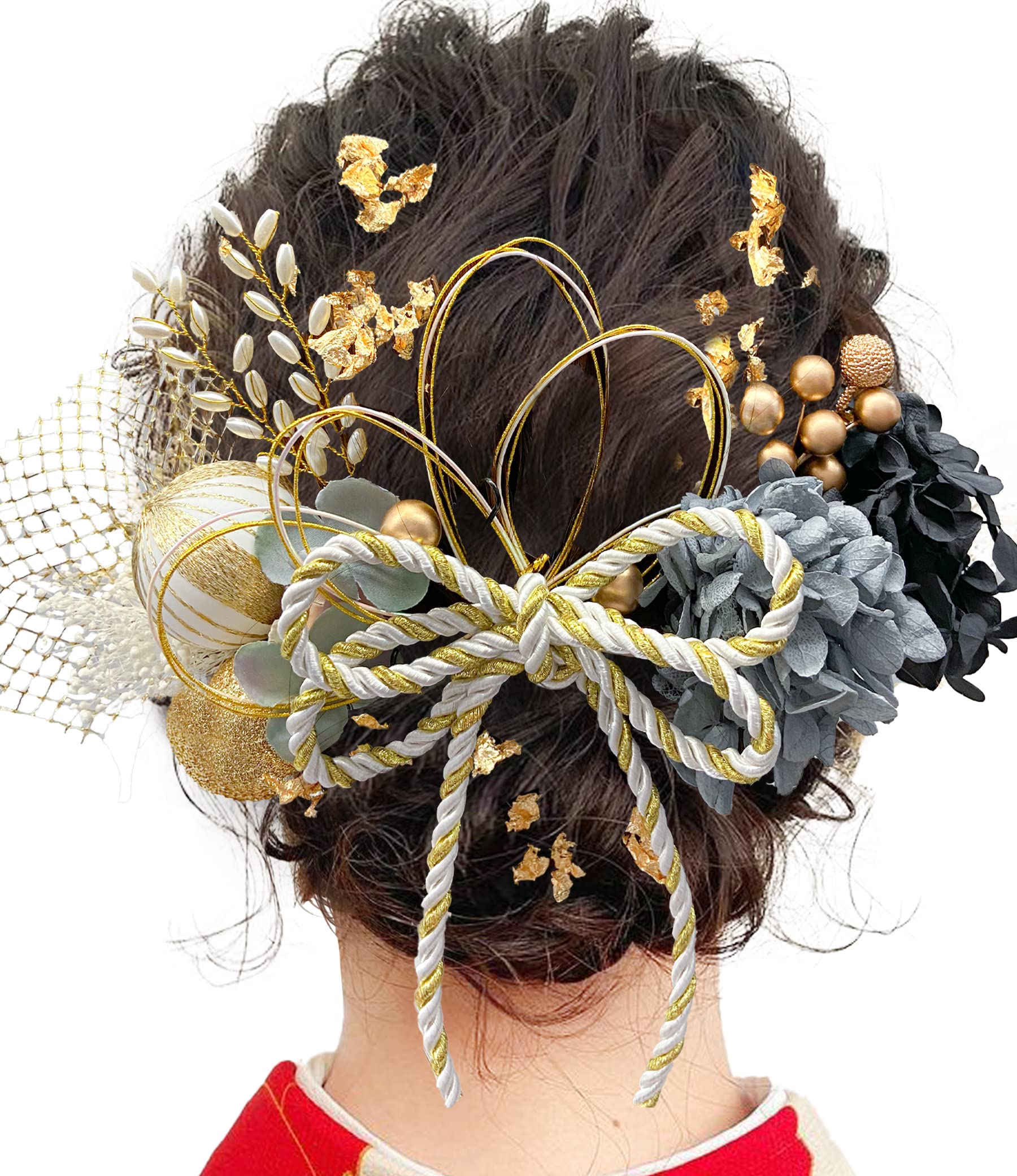 【送料無料】JZOON 成人式 髪飾り ヘアアクセサリー アジサイ テールリード ソーラ...
