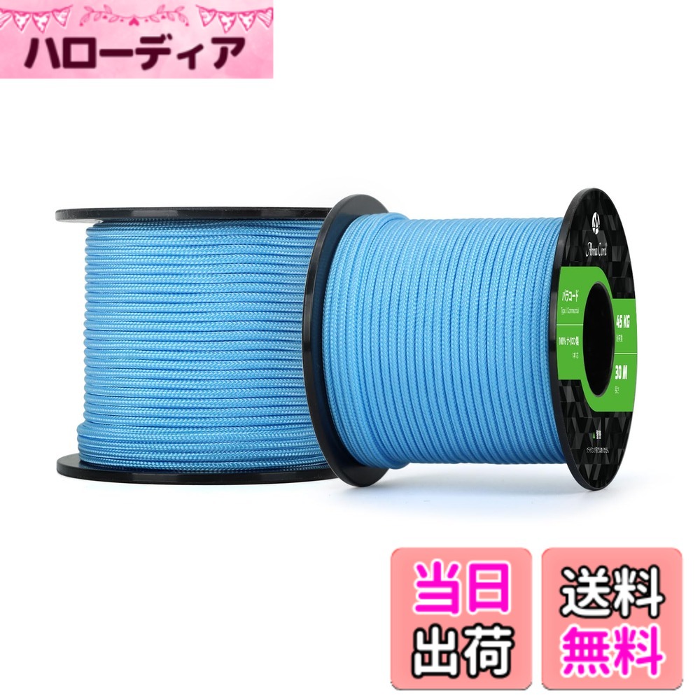 【送料無料】Abma Cord パラコード 2mm 1芯 耐荷重45kg 100%ナイロン 30M 色：スカ...
