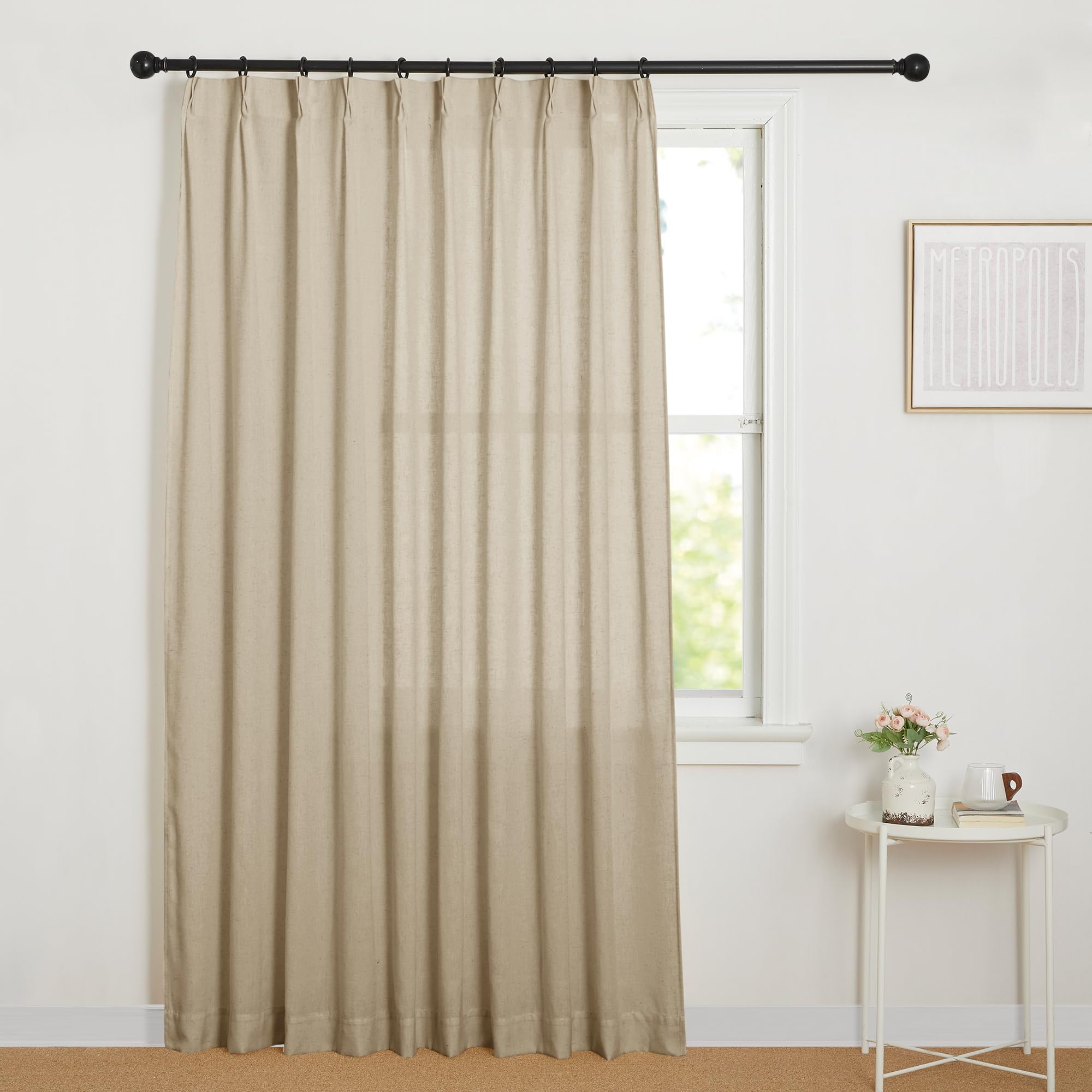 NICETOWN カーテン 色：厚-アンゴラ、サイズ：丈178 cm x 幅150 cm (1枚組)