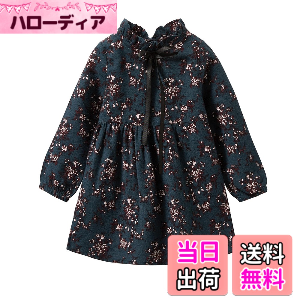 【送料無料】[LSMUDKINGDOM] ワンピース キッズ 長袖 花柄 フレア おしゃれ 子供服...