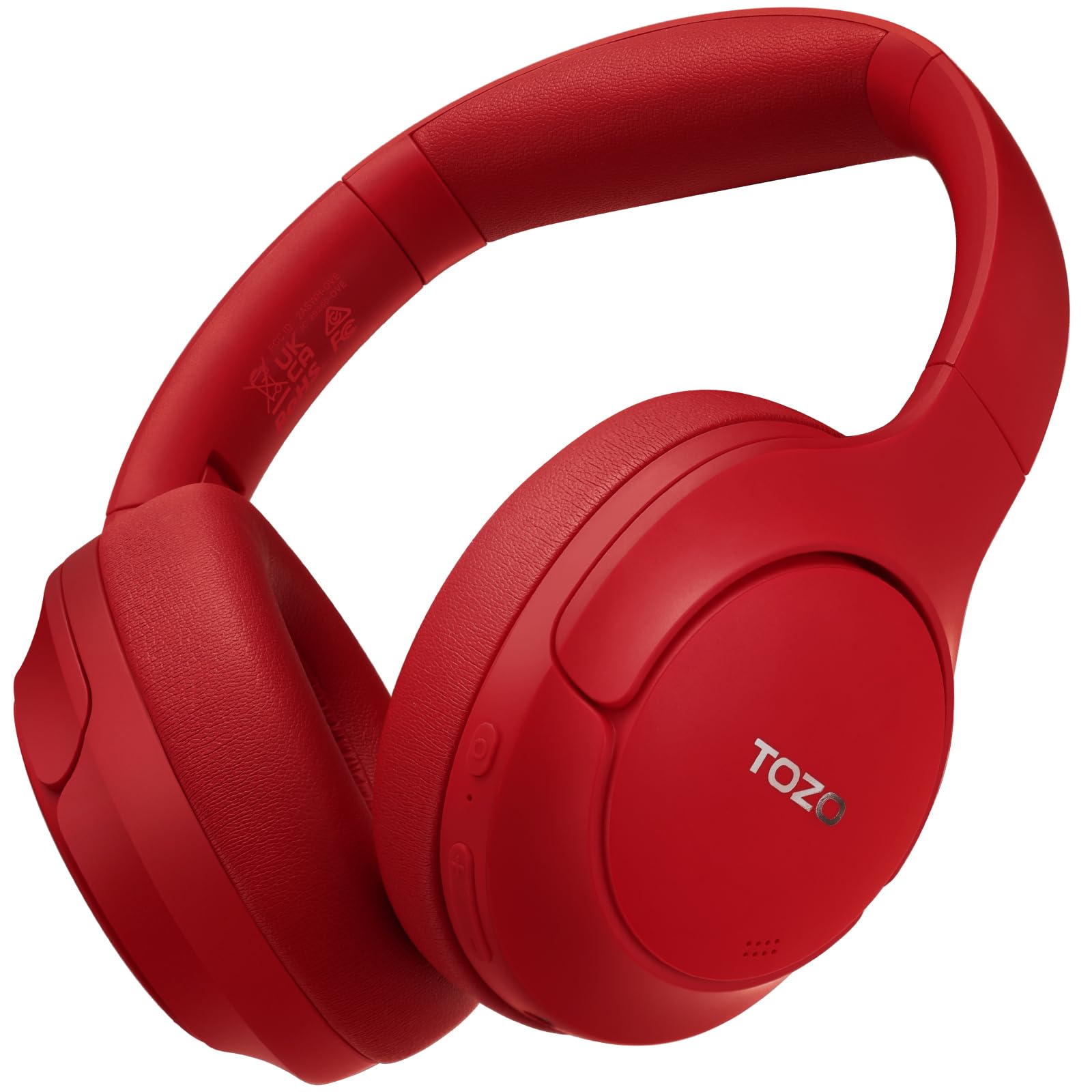 【送料無料】TOZO HT3 ワイヤレスノイズキャンセリングヘッドホン 色：ワインレッド