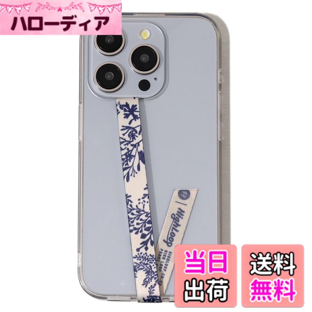 スマホケース ハンドストラップ フィンガーストラップ 落下防止 ワイヤレス充電対応 phonestrap (original) 色：98.botanical navy、サイズ：該当なし