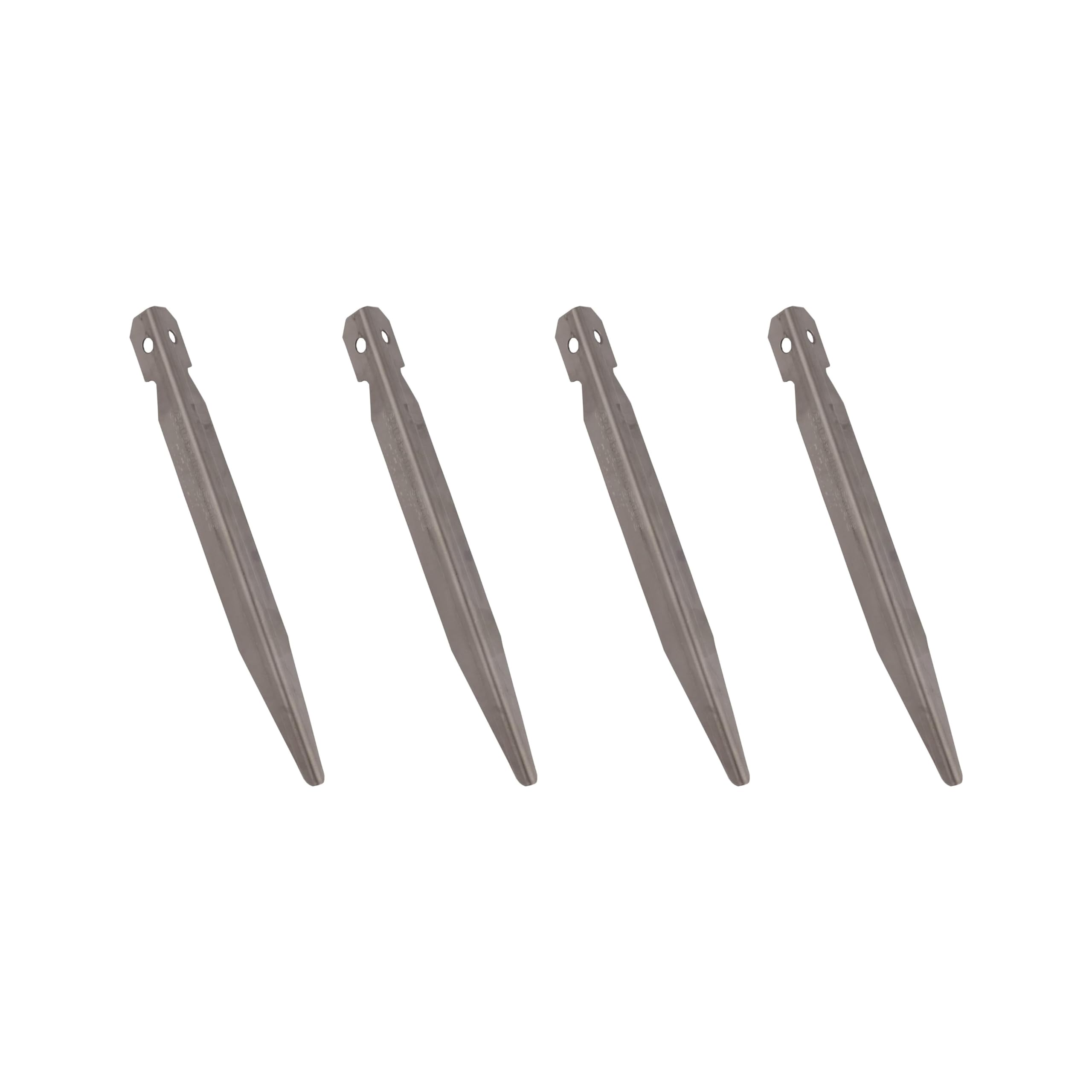 [Free Shipping] [Limited Edition] CAPTAIN STAG Tent Pegs [15cm/Set of 4] Titanium V-shaped Pegs, Lightweight, Made in Japan, UZ-13311, Color: Silver
