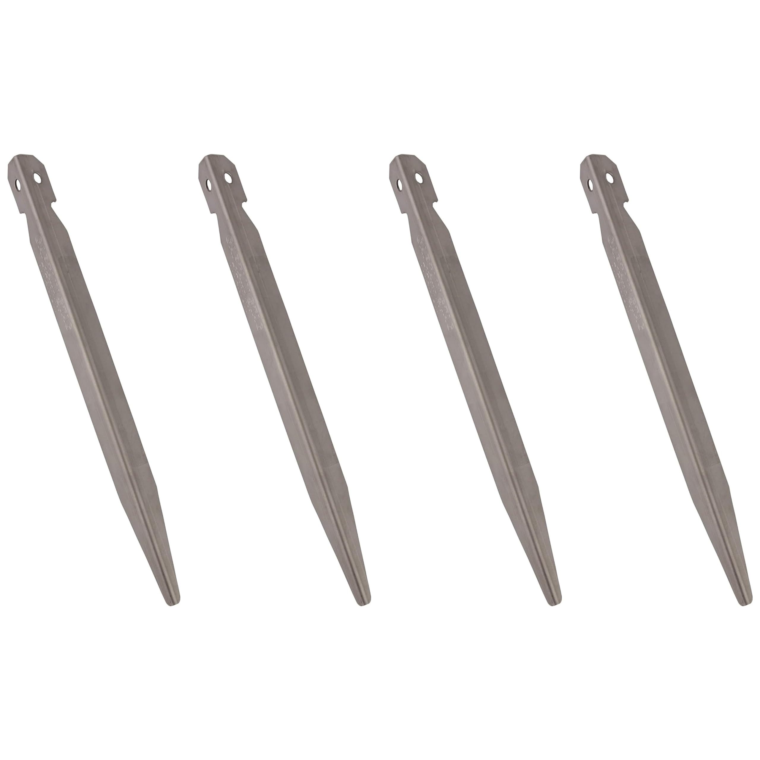 [Free Shipping] [Limited Edition] CAPTAIN STAG Tent Pegs [18cm/Set of 4] Titanium V-shaped Pegs, Lightweight, Made in Japan, UZ-13310, Color: Silver