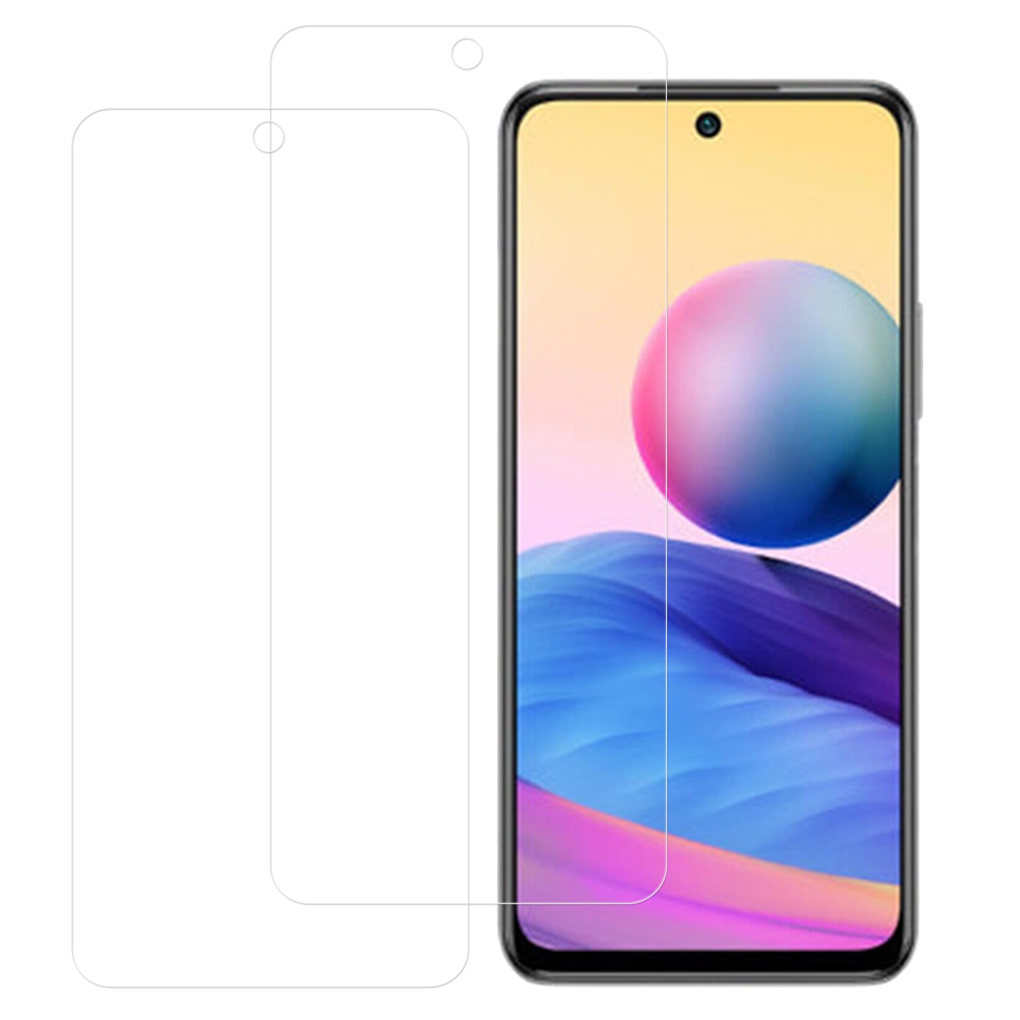 【送料無料】HUAKE Redmi Note 10Tガラスフィルム【(2枚)ガラスフィルム 】ガラスフィルム Redmi Note 10 JE XIG02 Redmi Note 10T 用 国産硝子素材製 強化 ガラス 指紋防止 液晶 保護 フィルム サイズ：GS-2203