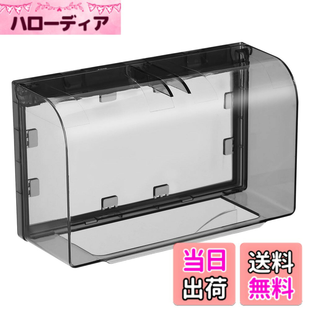 商品情報商品の説明主な仕様 耐水性に優れた防水保護：厚手の防水素材を採用し、湿気や水滴からコンセントをしっかりと守ります。キッチンやバスルームなど水回りの対策に適したコンセントカバーです。簡単取り付けの粘着式デザイン：粘着タイプの裏面により工具不要で手軽に装着可能です。取り外しても跡が残らず、賃貸住宅や様々な場所での使用に便利です。耐摩耗性に優れた丈夫な素材：耐久性のあるプラスチック素材で製造されており、長期間の使用でも変形や損傷を防ぎ、コンセントの保護機能を維持します。多様な設置場所に対応：家庭のキッチン、リビングルーム、バスルームをはじめ、商業施設や産業環境など幅広い場所で使用可能でな電源環境を提供します。コンパクトなサイズ設計：20.2x12.1x7.5cmの適切なサイズで、設置場所を選ばず既存のコンセントに自然にフィットします。設置スペースを過度に取らない設計です。