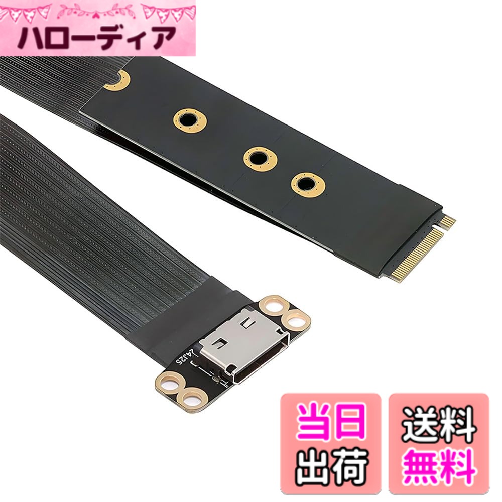 Xiwai PCI-E4.0 2280mm M.2 M-Key から Oculink SFF-8612 SFF-8611 へのコンバーター垂直ホストアダプター、NVME U.2 SSD eGPU 色：ブラック