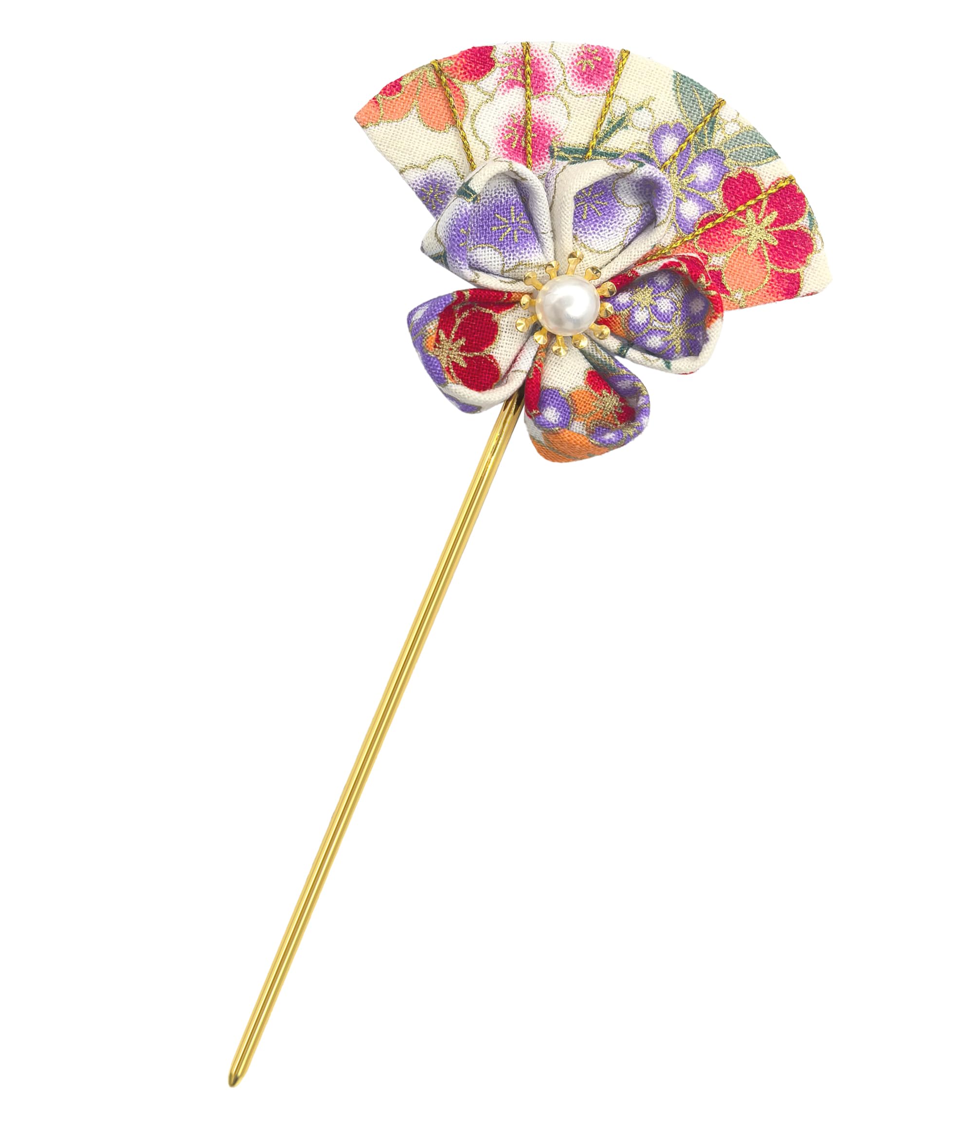 【送料無料】[JZOON] 七五三 髪飾り つまみ細工 リボン 蝶結び 桜デザイン 可愛い 成人式 浴衣 袴 着物 振袖用 和装 手作り 卒業式 赤 H1238 色：薄紫