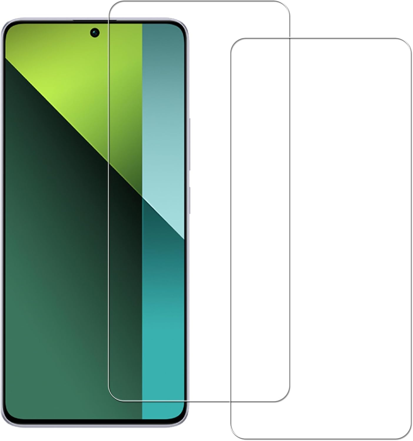 【送料無料】HUAKE 2枚セット 日本素材採用 専用 ガラスフィルム 色：透明、サイズ：2-redmi note 13 pro 5g