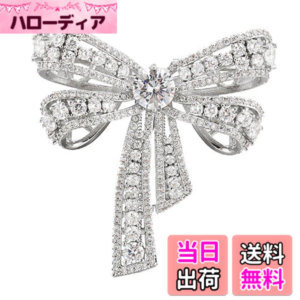 【送料無料】FASELE ブローチ リボンブローチ 可愛い 木の葉 コサージュ ジルコニ...