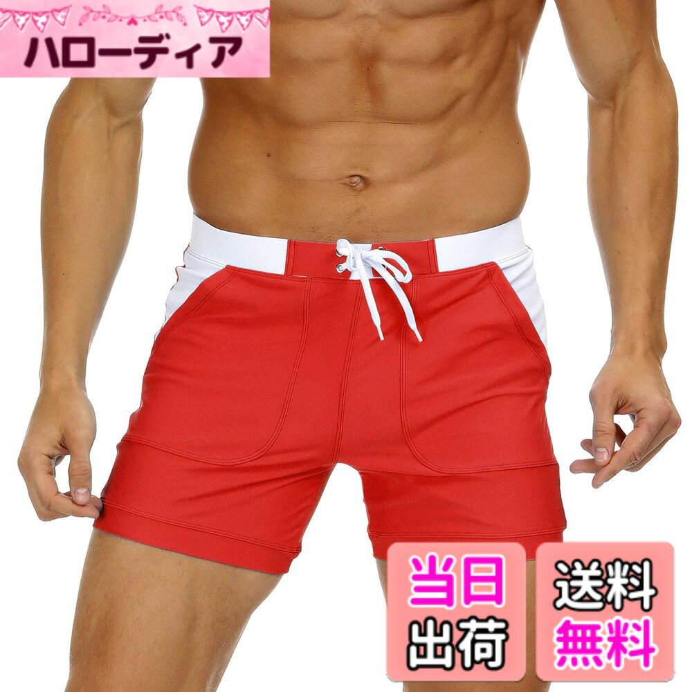商品情報商品の説明主な仕様 【抜群なストレッチ性】この水着は、ナイロン素材に20%のスパンデックスを加えた構造で、抜群のストレッチ性とフィット感を提供します。柔らかく快適な生地が動きをサポートし、長時間の着用でも快適です【速乾性・通気性】速乾生地を採用し、濡れても洗濯しても短時間で乾くので、お手入れも簡単です。さらに、優れた通気性でムレを防ぎ、一日中快適に過ごせる水陸両用ボトムスです【デザイン】1.トレンド感あふれる配色デザインが特徴のおしゃれなメンズ水着です。2.ブリーフタイプのインナー付きで、快適な履き心地を提供。3.ウエストはゴムと紐で調節可能なので、着脱が簡単でしっかりフィットし、幅広いサイズに対応し、水中でもズレません。4.2つの小さいサイドポケットを装備。鍵などの小物を収納できます【水陸両用】海やプールだけでなく、陸でも活躍できるサーフパンツ。洗ってもすぐ乾く、旅行に一枚あると便利です。ランニング、ジョギング等のスポーツにも大人気です【適用場合】プールや海はもちろん、リゾート地や夏の海水浴、砂浜、サーフィン、温泉、海外旅行、ハワイ、さらにはジムやフィットネス、アウトドアランニング、ルームウェアとしても活躍するメンズショートパンツ。様々なシーンで快適さを提供し、普段使いから特別なイベントまで幅広く対応します