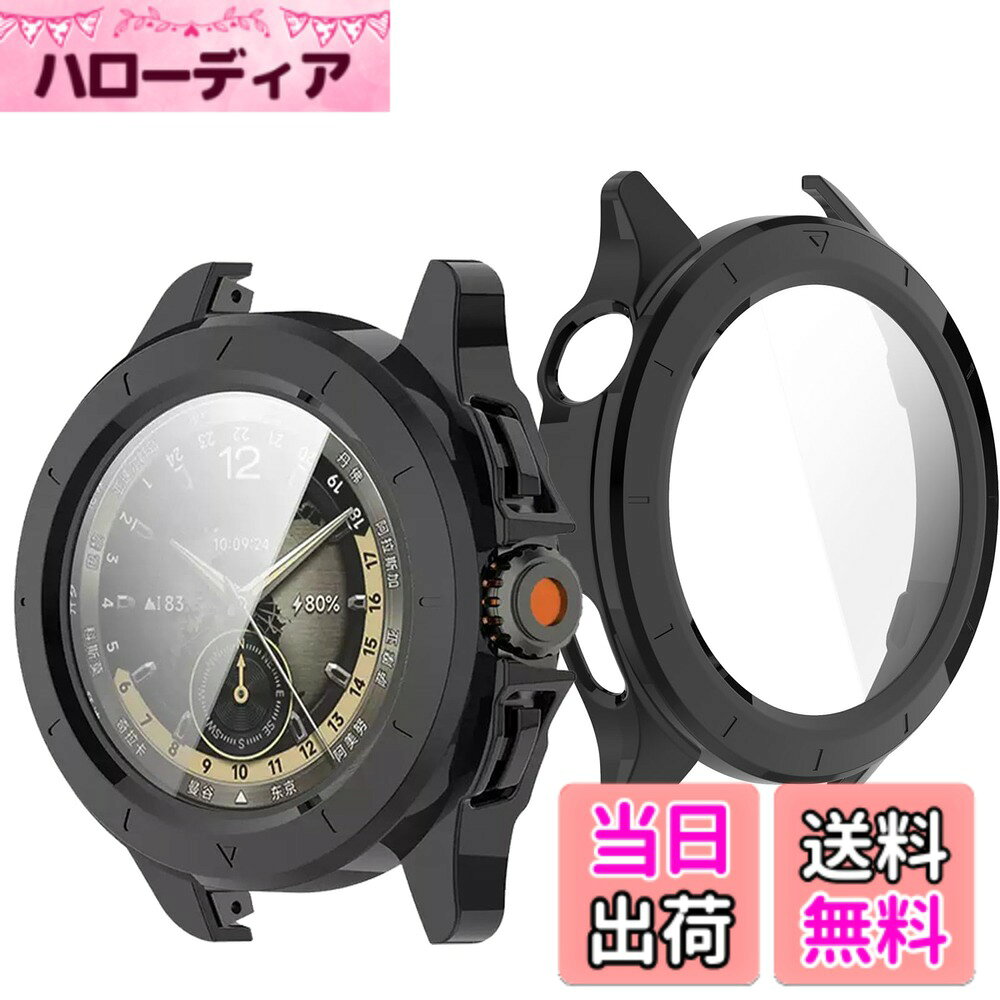 UIUIKA For 型号 シャオミ(Xiaomi) Watch S3 カバー Xiaomi Watch S3 保護ケース 強化ガラスフィルム&PCフレーム 落下防止 衝撃吸収 スクラッチ防止 防塵防水 指紋防止 軽量薄型設計 色：ブラック、サイズ：Watch S4