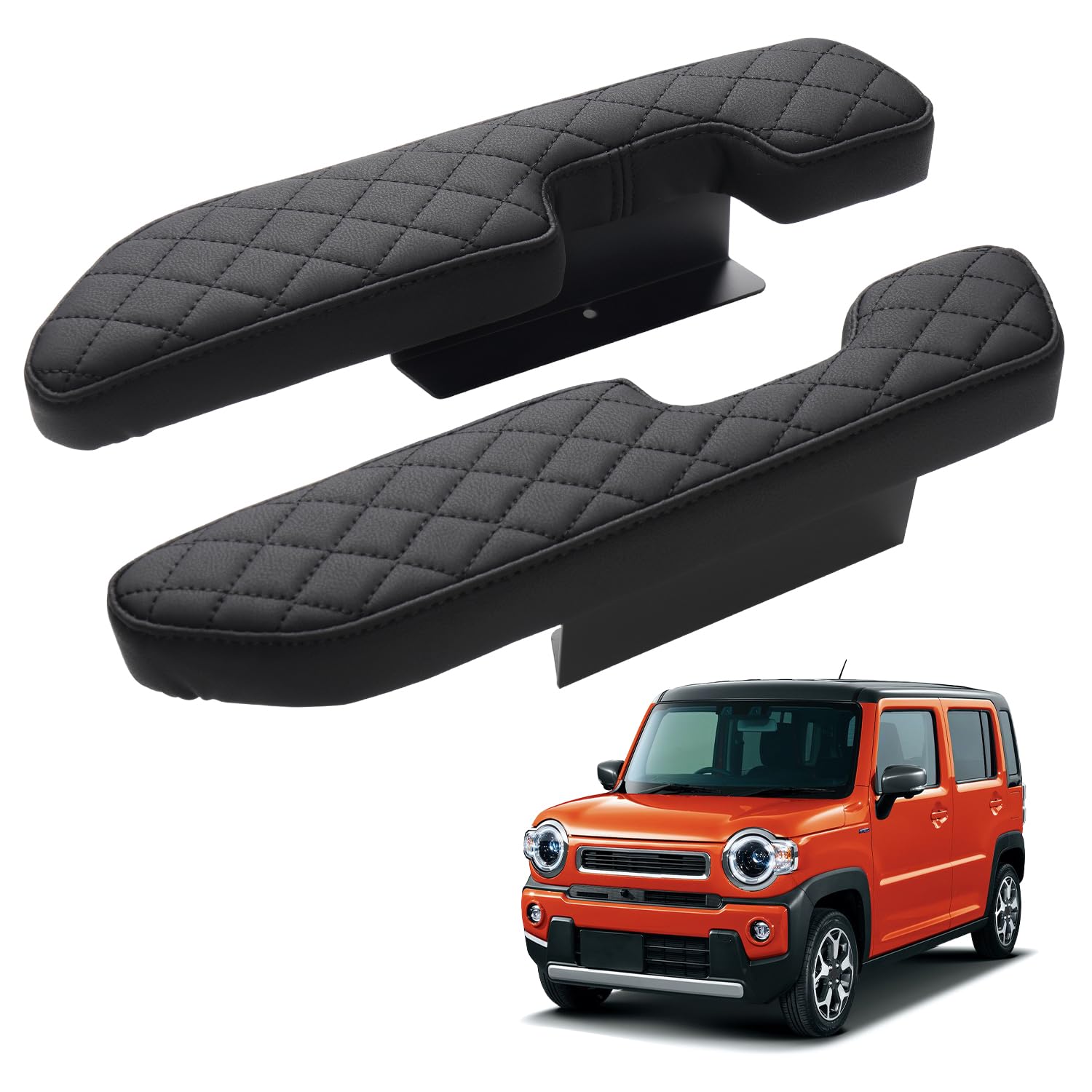 【送料無料】Auto Spec トヨタ ハイエース 200系 サイドアームレスト ドアアームレスト 肘掛け HIACE H200 標準 1型-6型 2004.8- 車種専用設計 肘掛け 肘置き 多機能 内装パーツ カスタムパーツ 装着簡単 インテリア パーツ 2個セット (ハイエース 200系, ブラック)